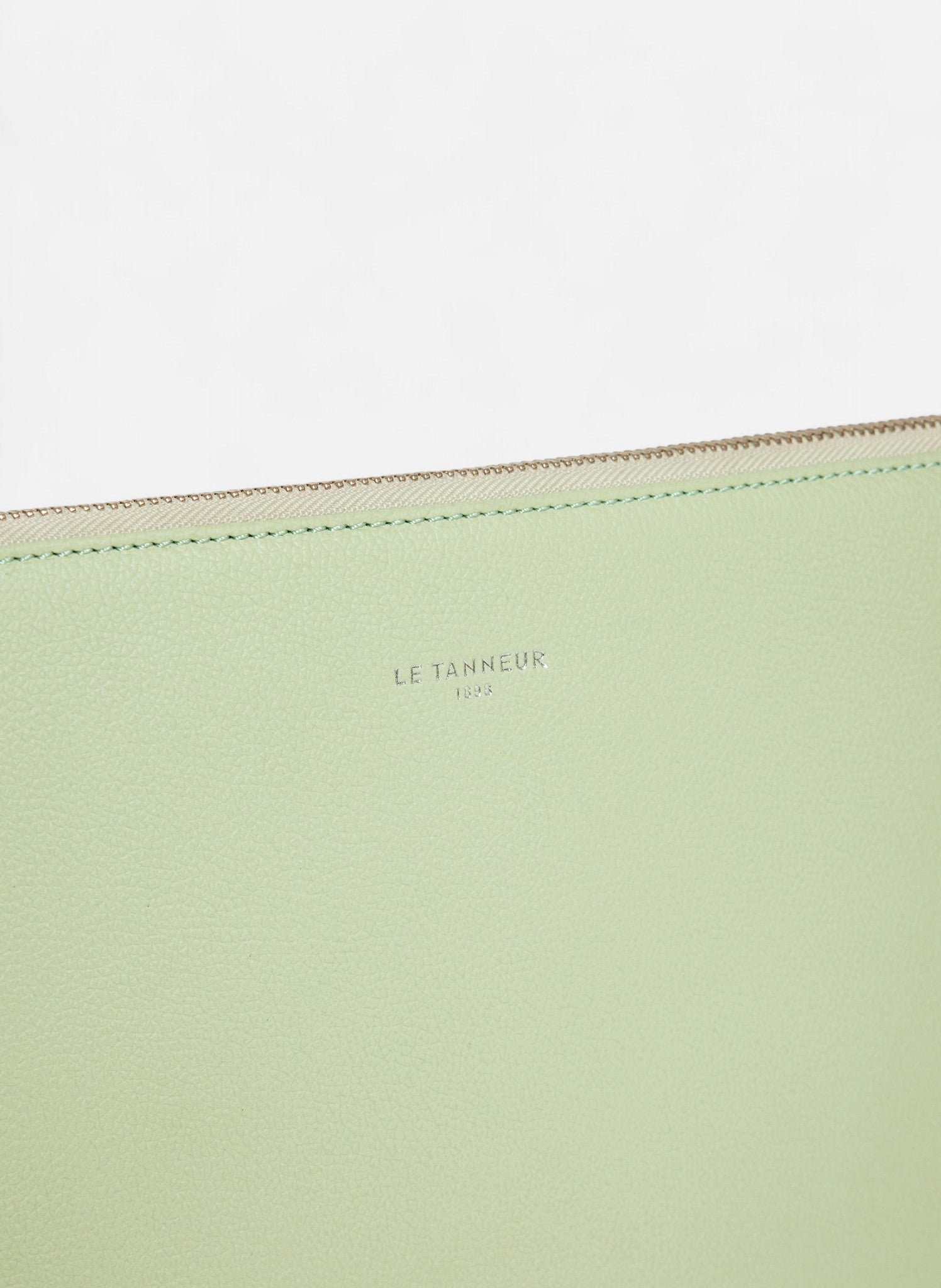 Pochette ordinateur 14" en cuir grainé LE TANNEUR Vert