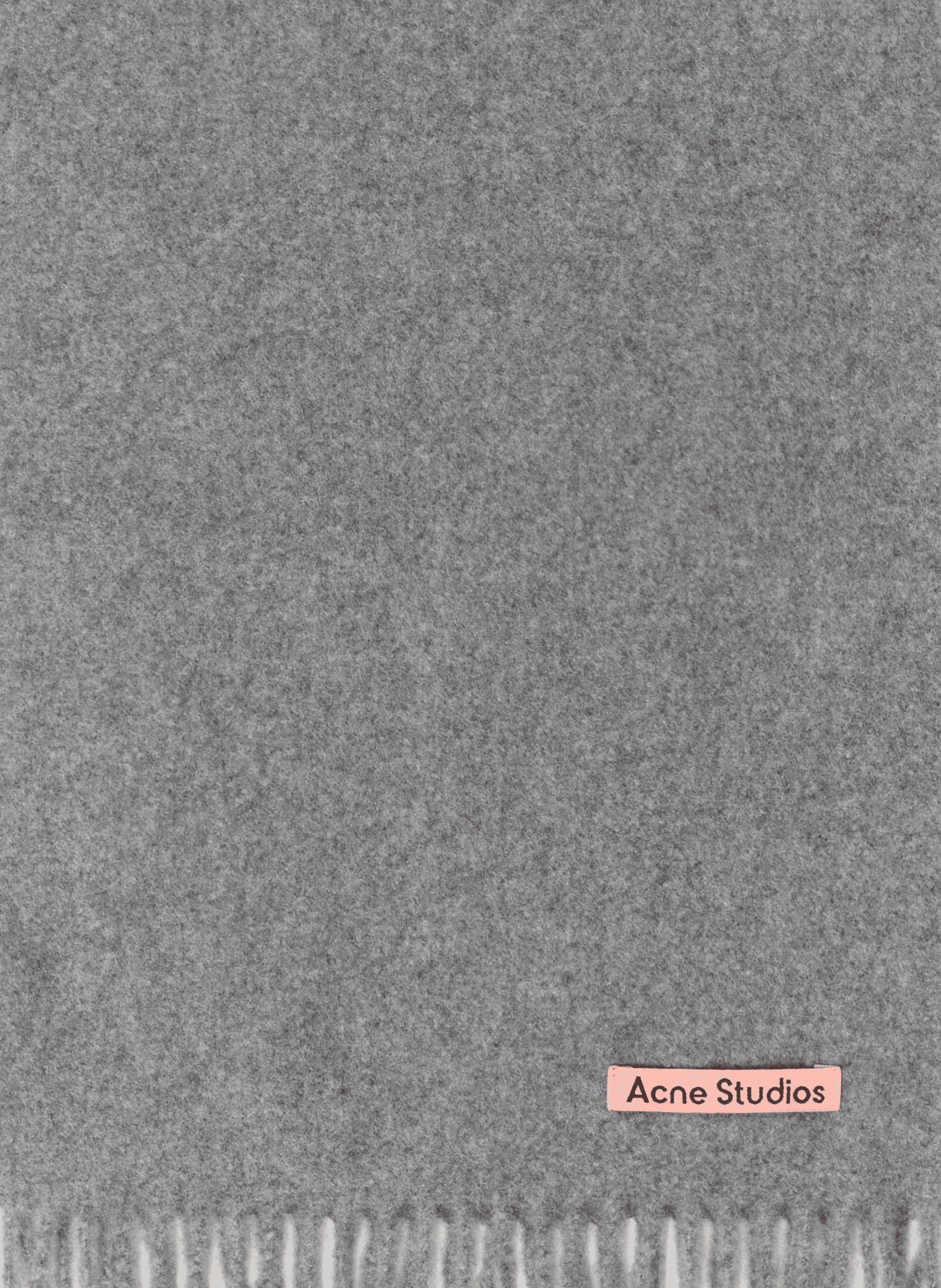 Echarpe à franges en laine ACNE STUDIOS Gris