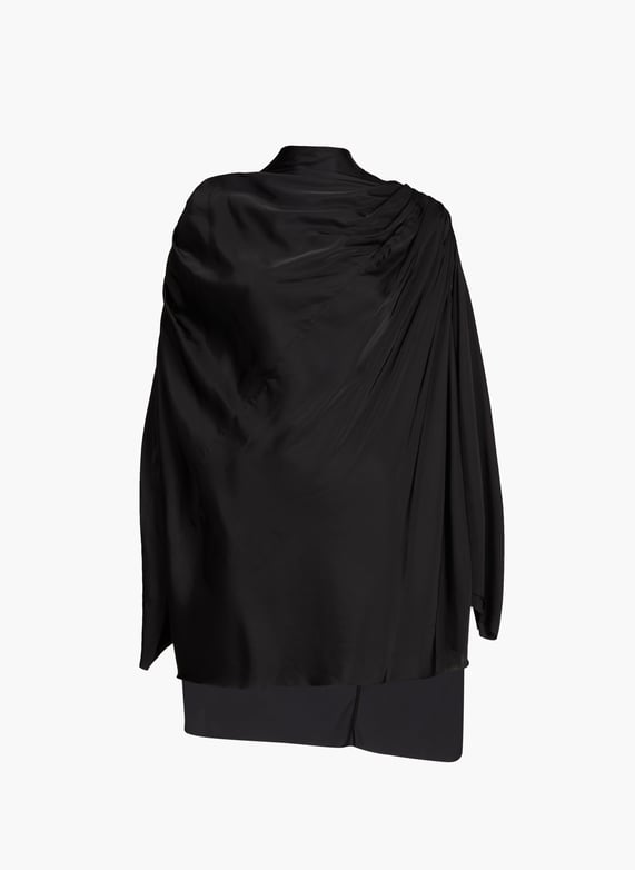 rick owens black and white dress Cover Story: Wants to Be the Iggy Pop of Fashion draped at back SS26 Rick Owens Womens Abito