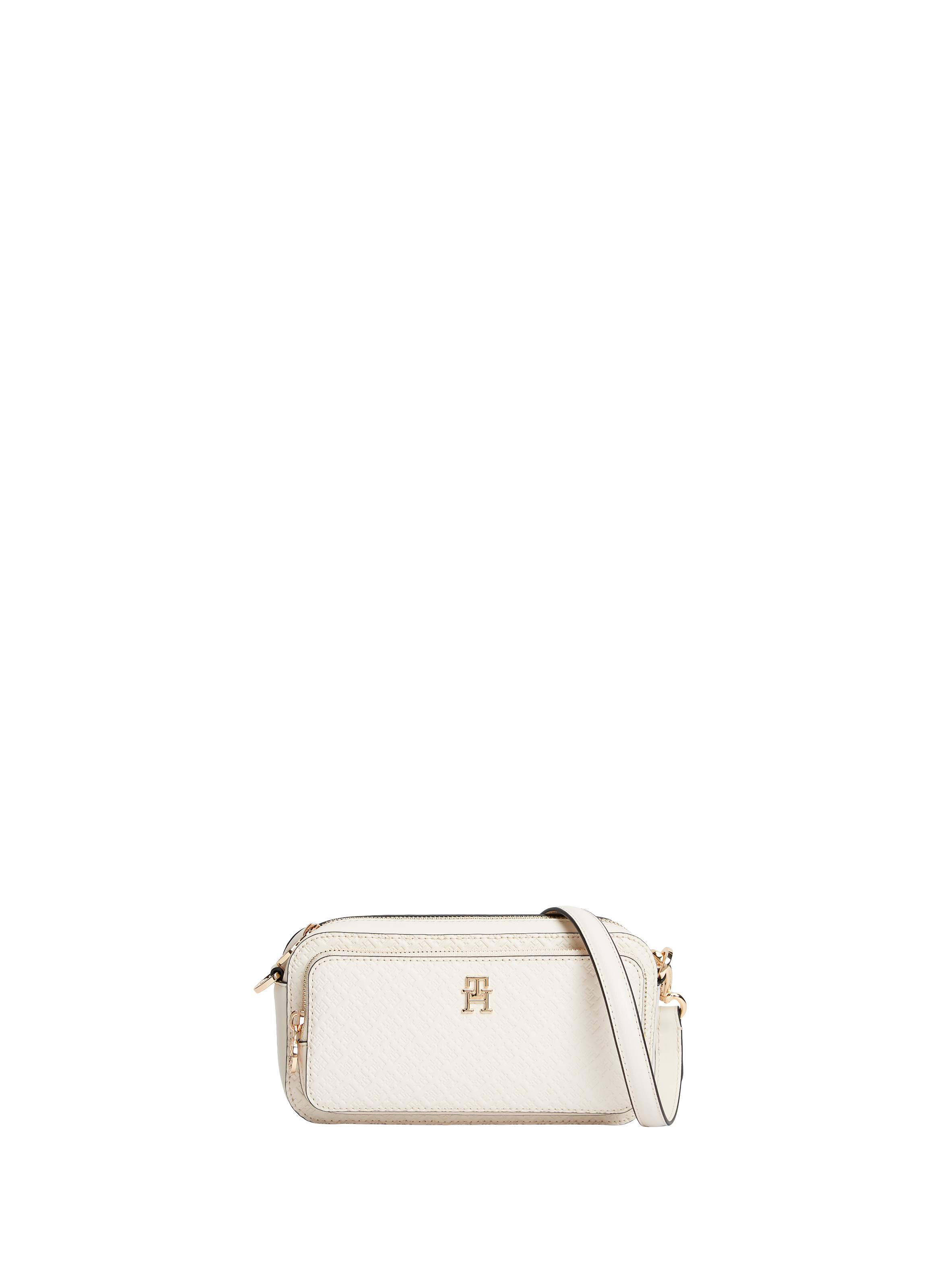 Monogram TH shoulder bag TOMMY HILFIGER Beige