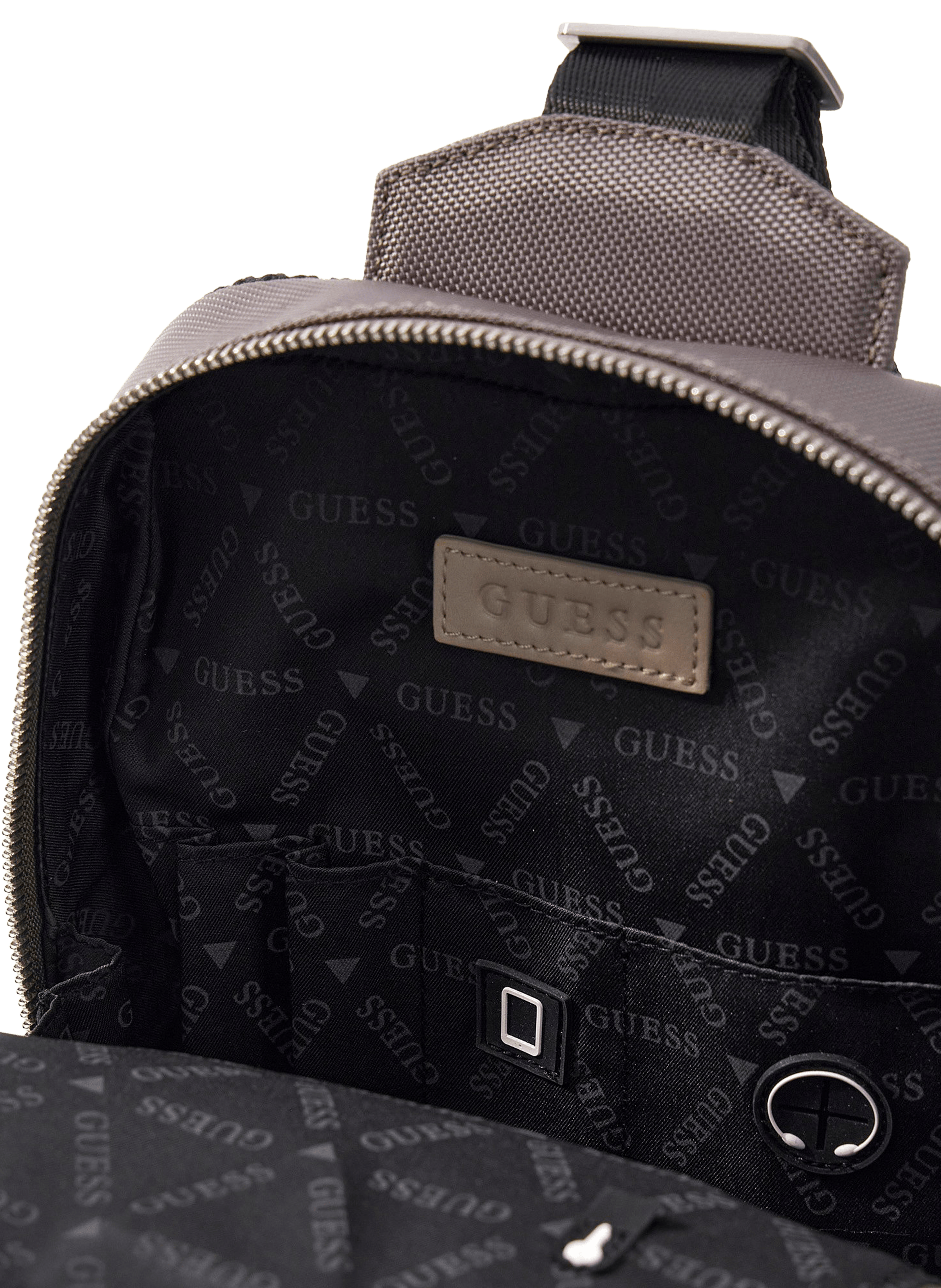 Faux leather shoulder bag GUESS Beige