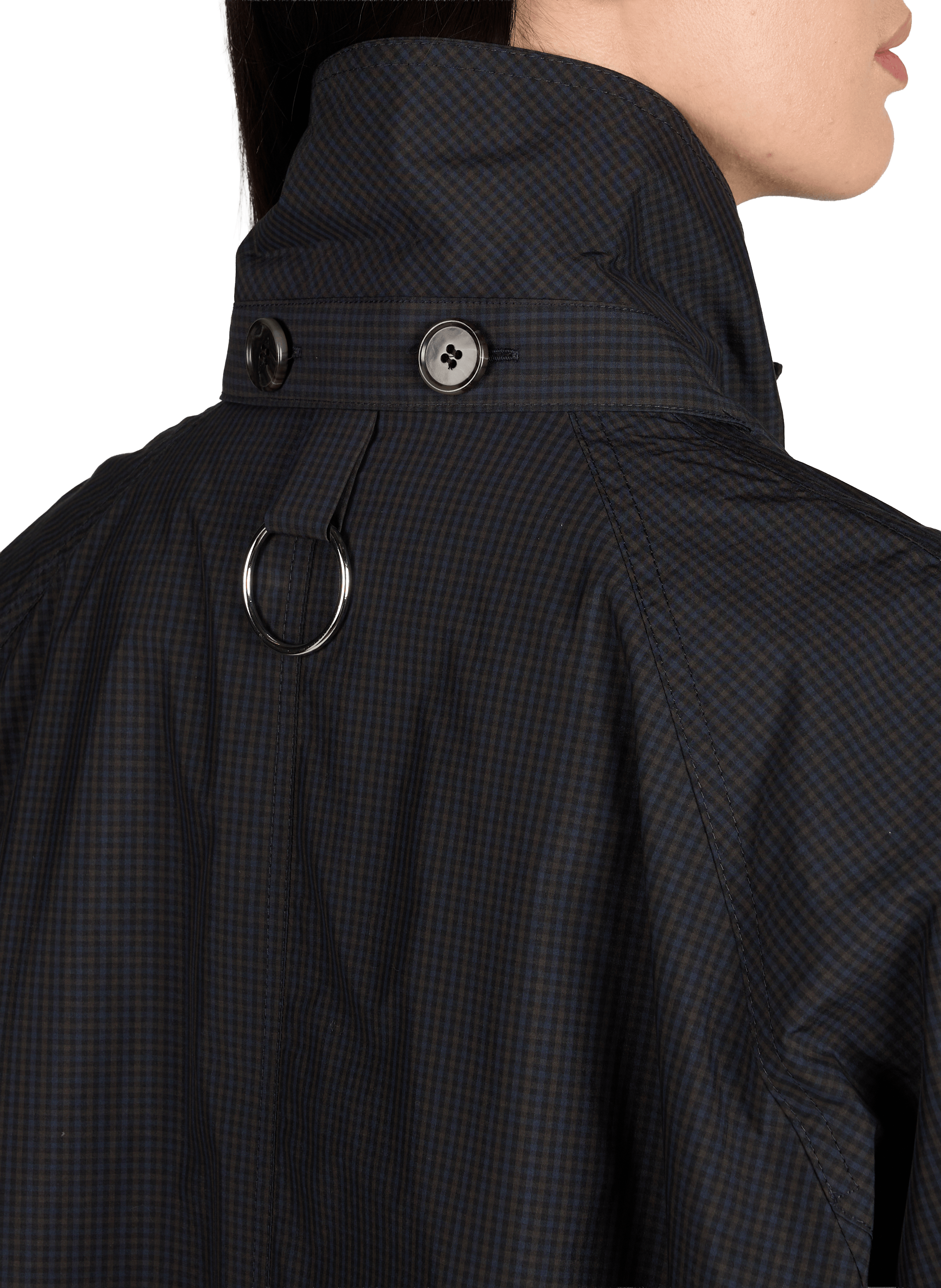 Printed cotton blend trench coat TIBI Blue