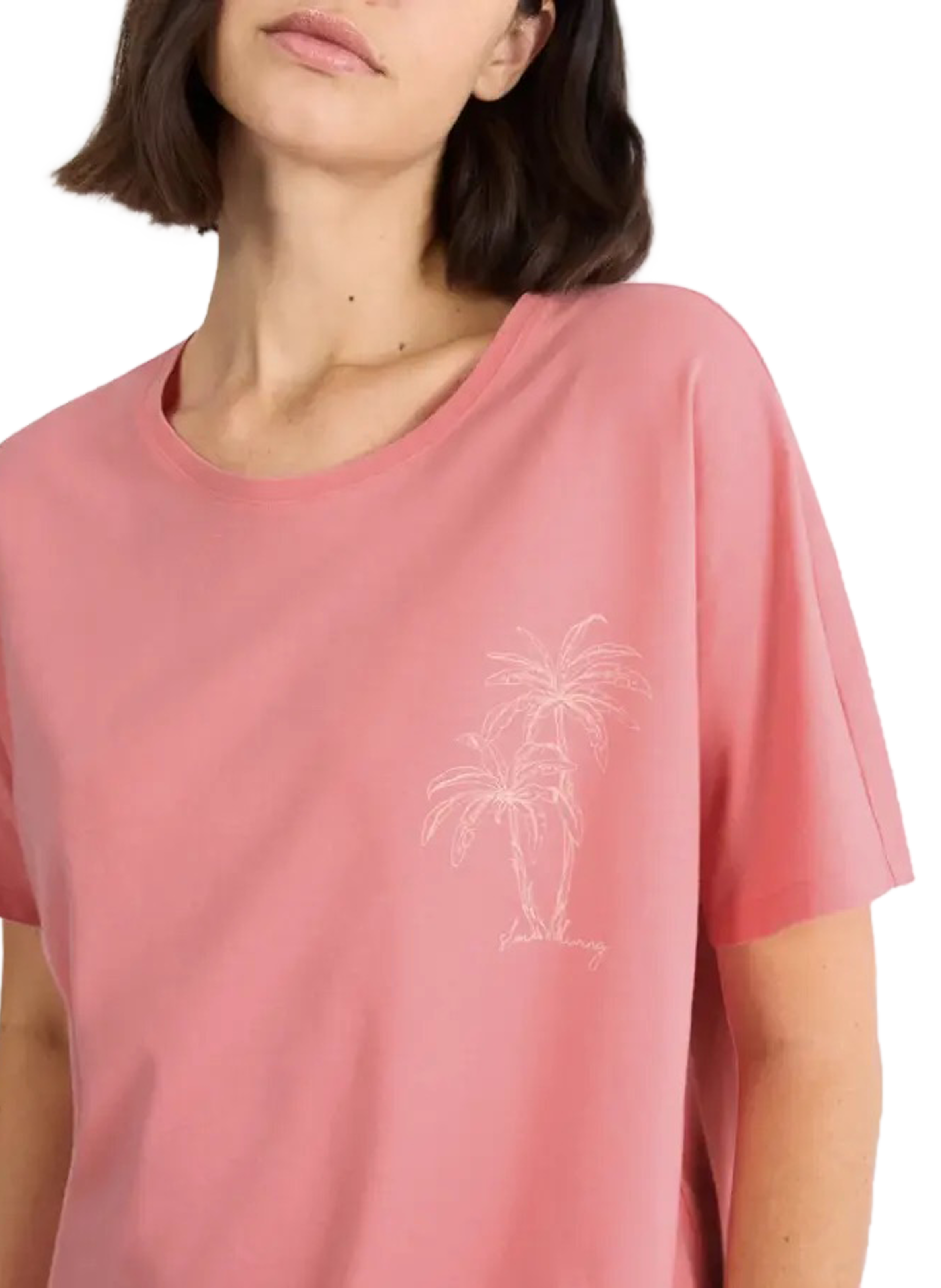 Haut de pyjama imprimée Mix&match en coton TRIUMPH Rose