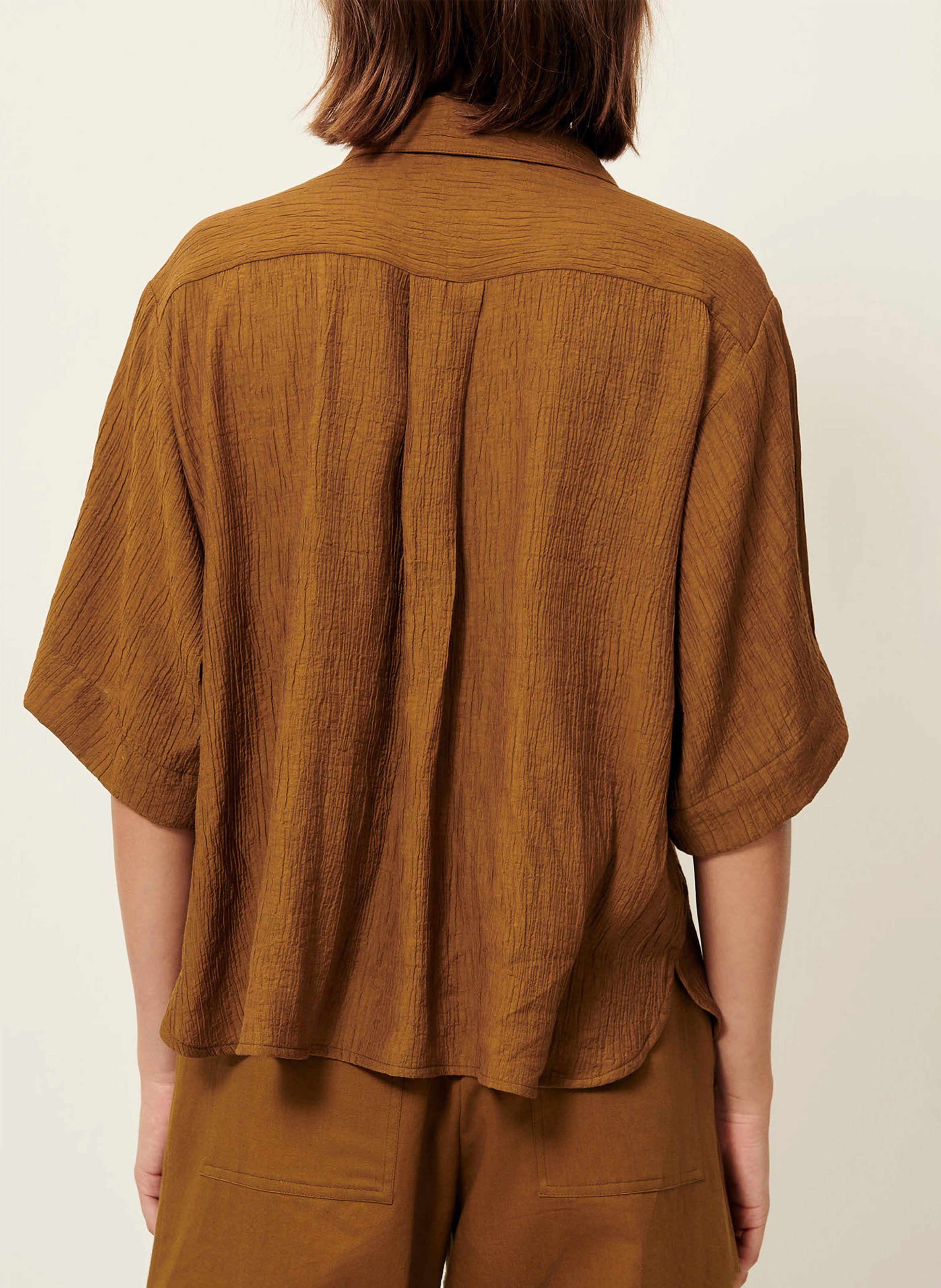 Chemise col classique kalya SESSUN Marron