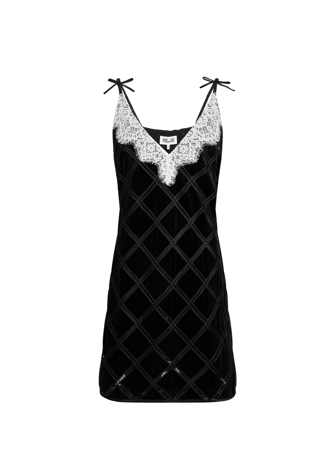 Robe courte en velours Alinna BAUM UND PFERDGARTEN Noir