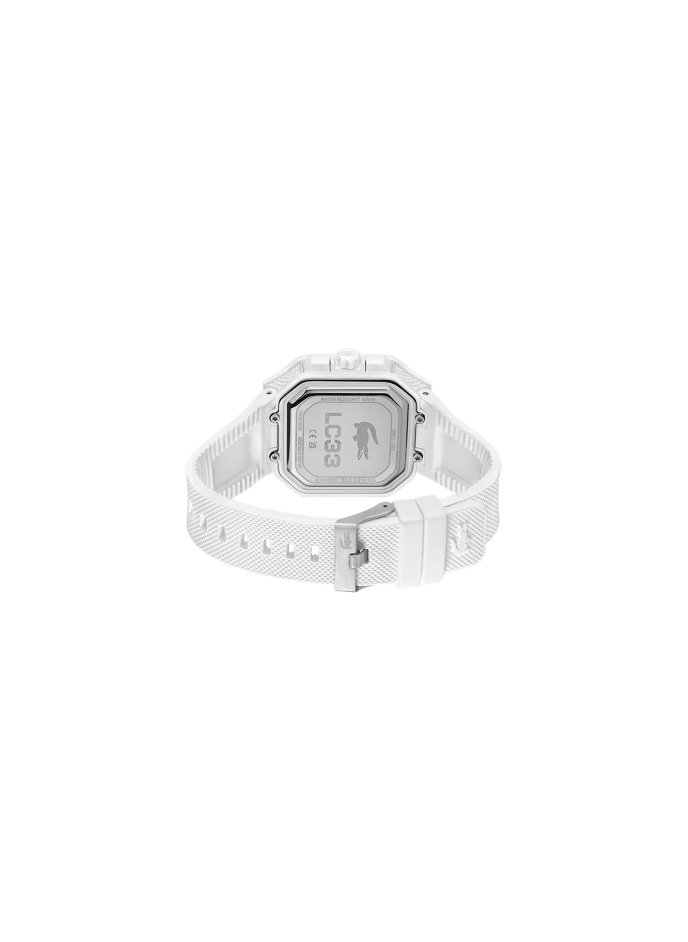 Montre quartz LC33 Square en silicone LACOSTE MONTRES Blanc