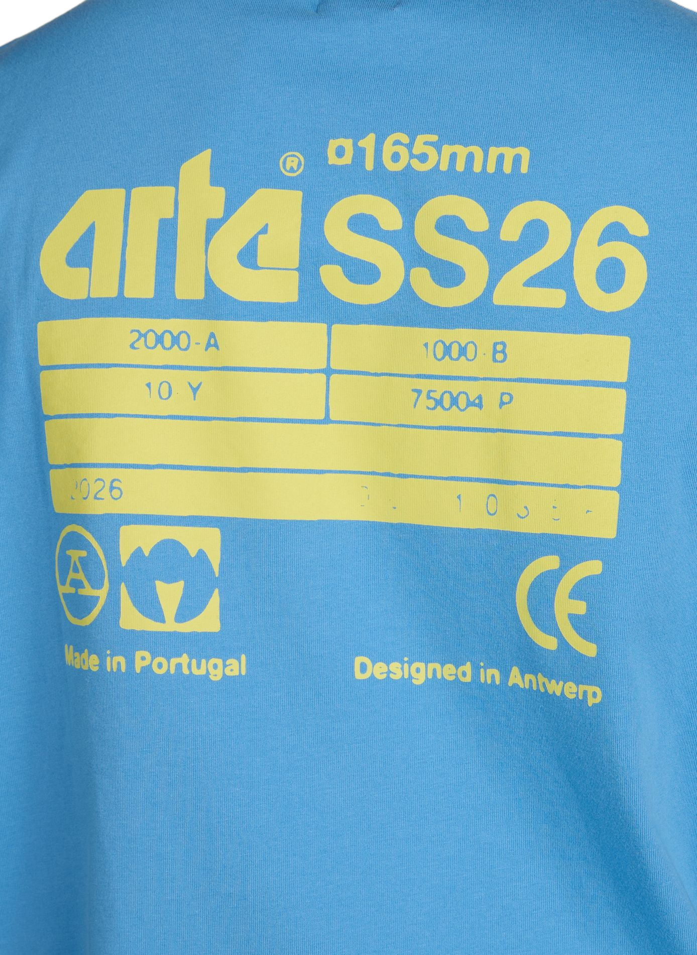 Cotton T-shirt with printed back ARTE ANTWERP Blue