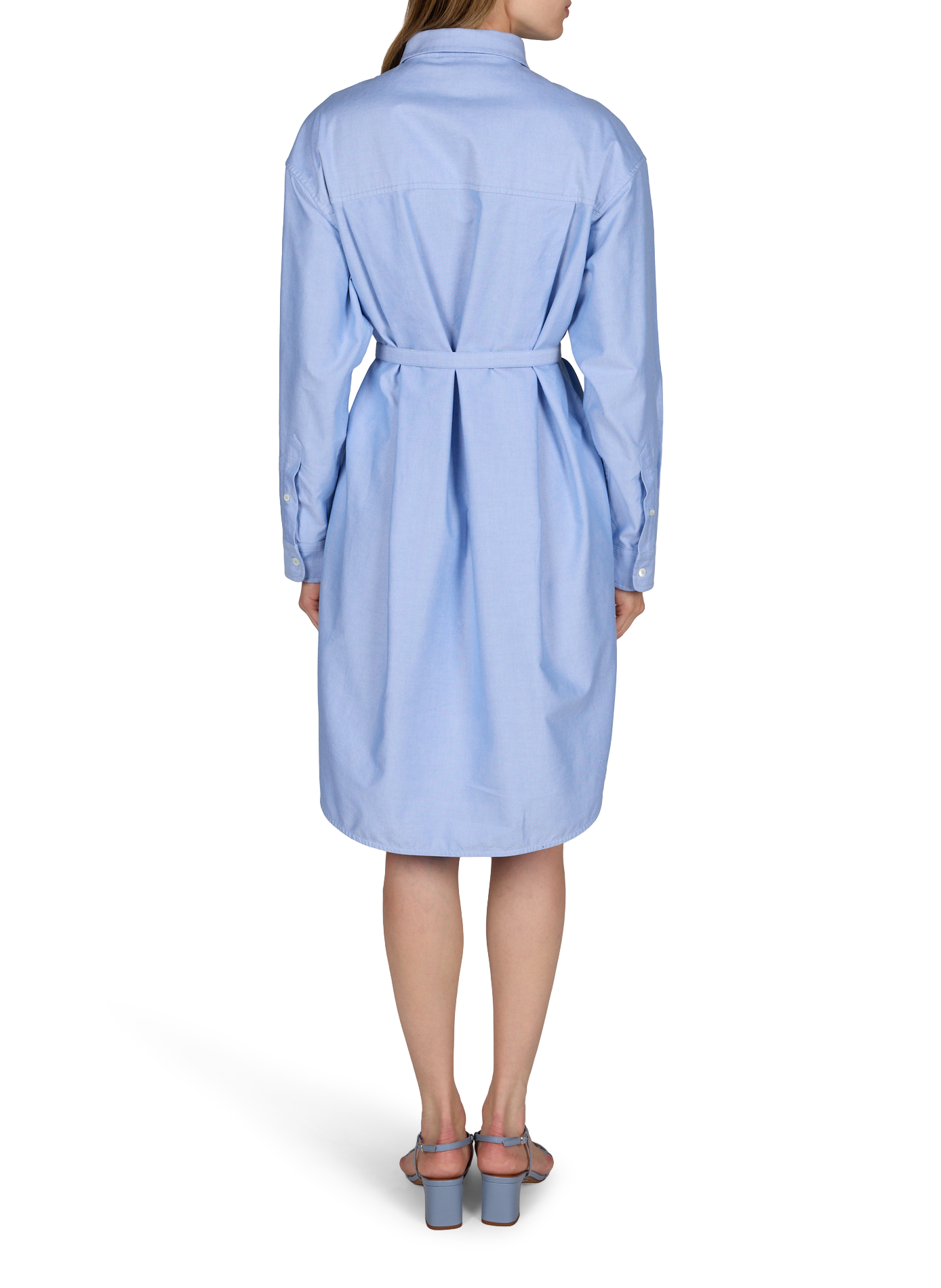Short belted shirt dress in cotton A.P.C. Blue