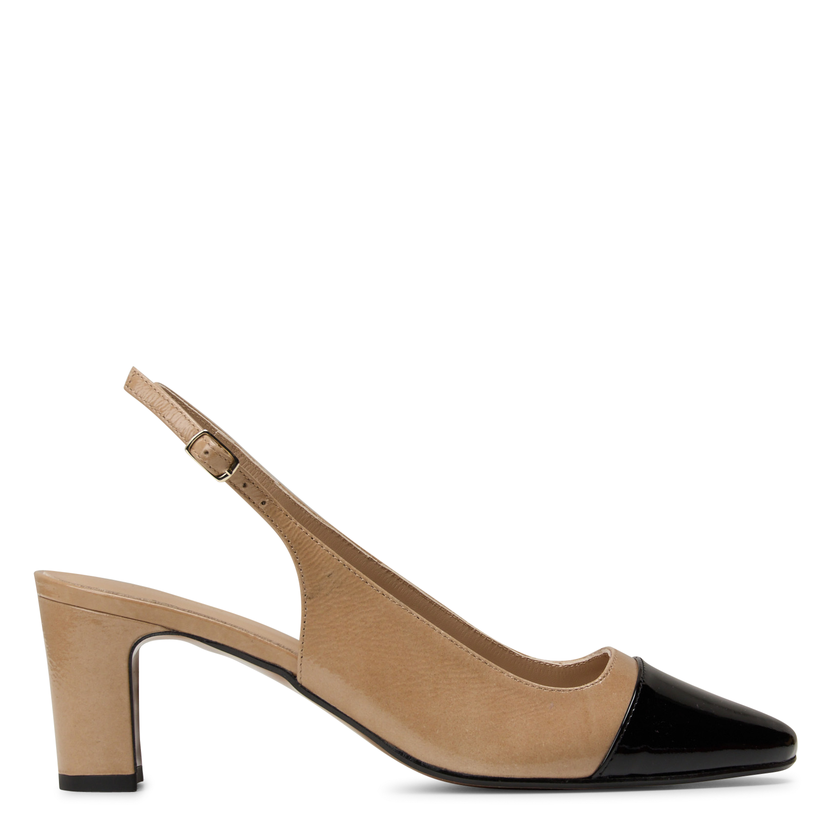 Babies en cuir vernis n°529 RIVECOUR Beige