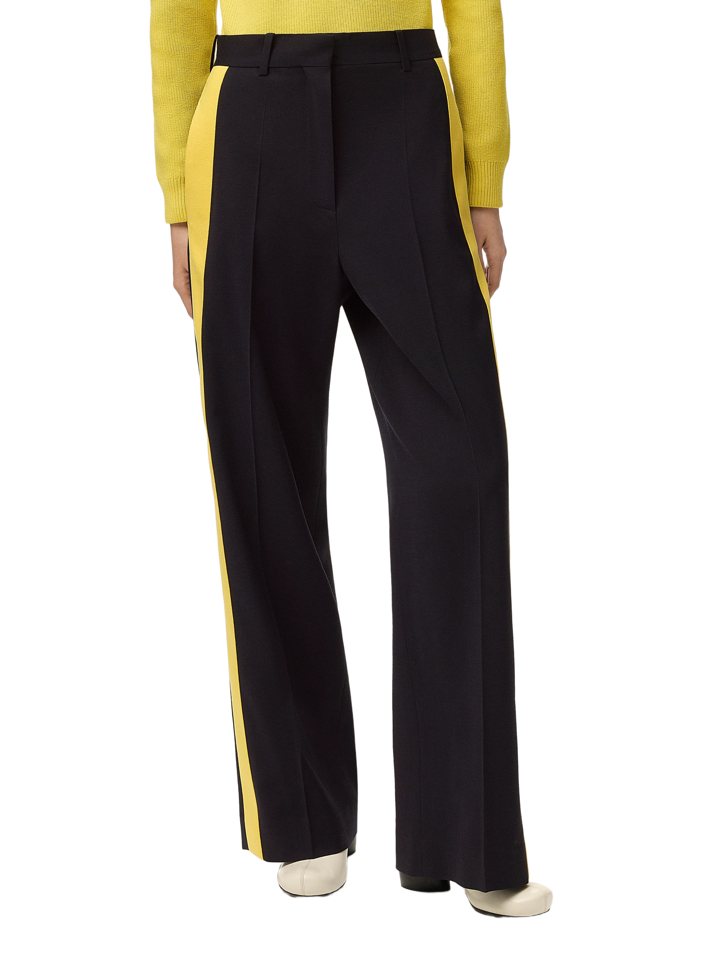 Pantalon à bandes en laine mélangée LOEWE Multicolore