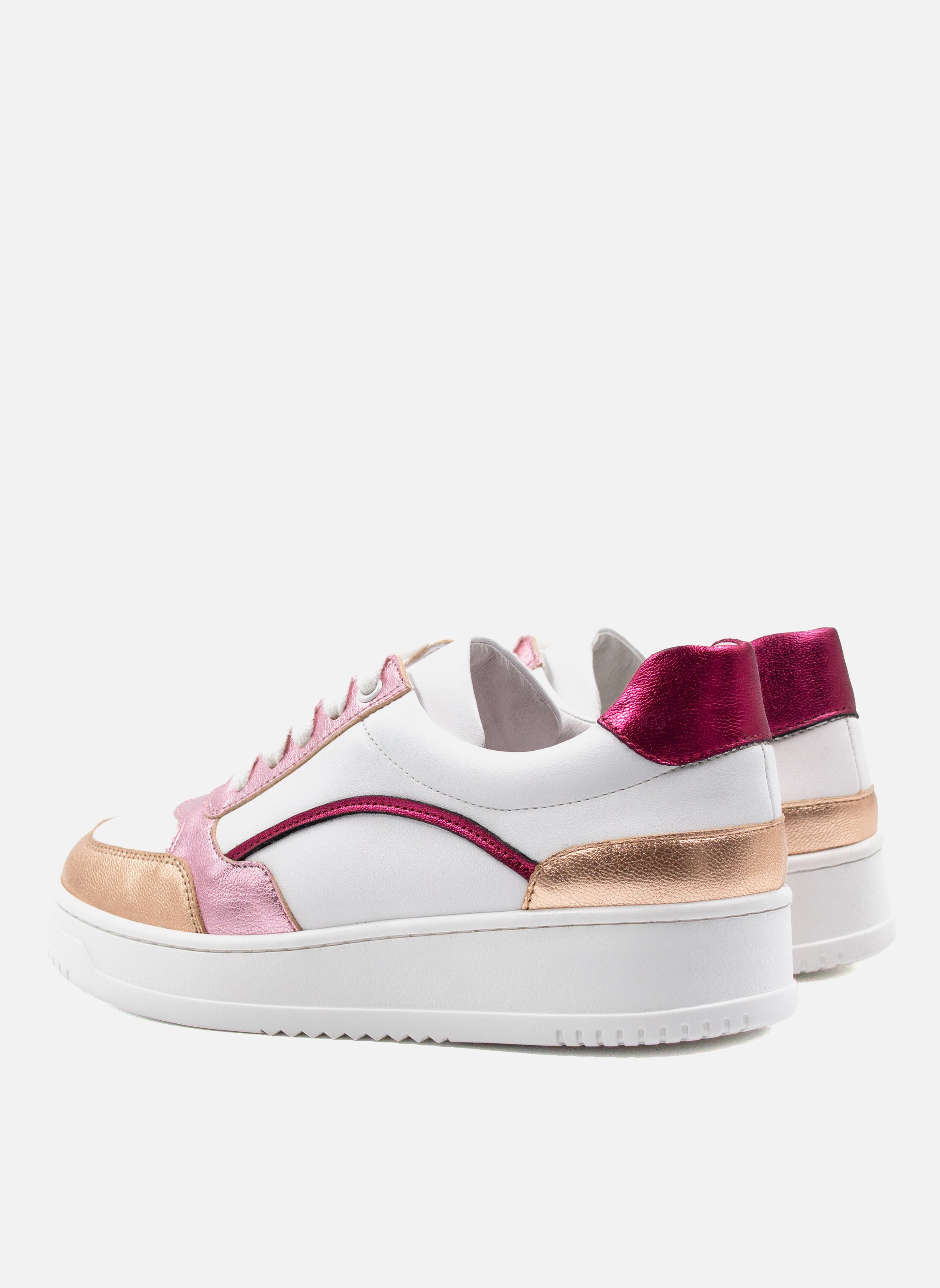 Vintage leren sneakers JULES & JENN Wit