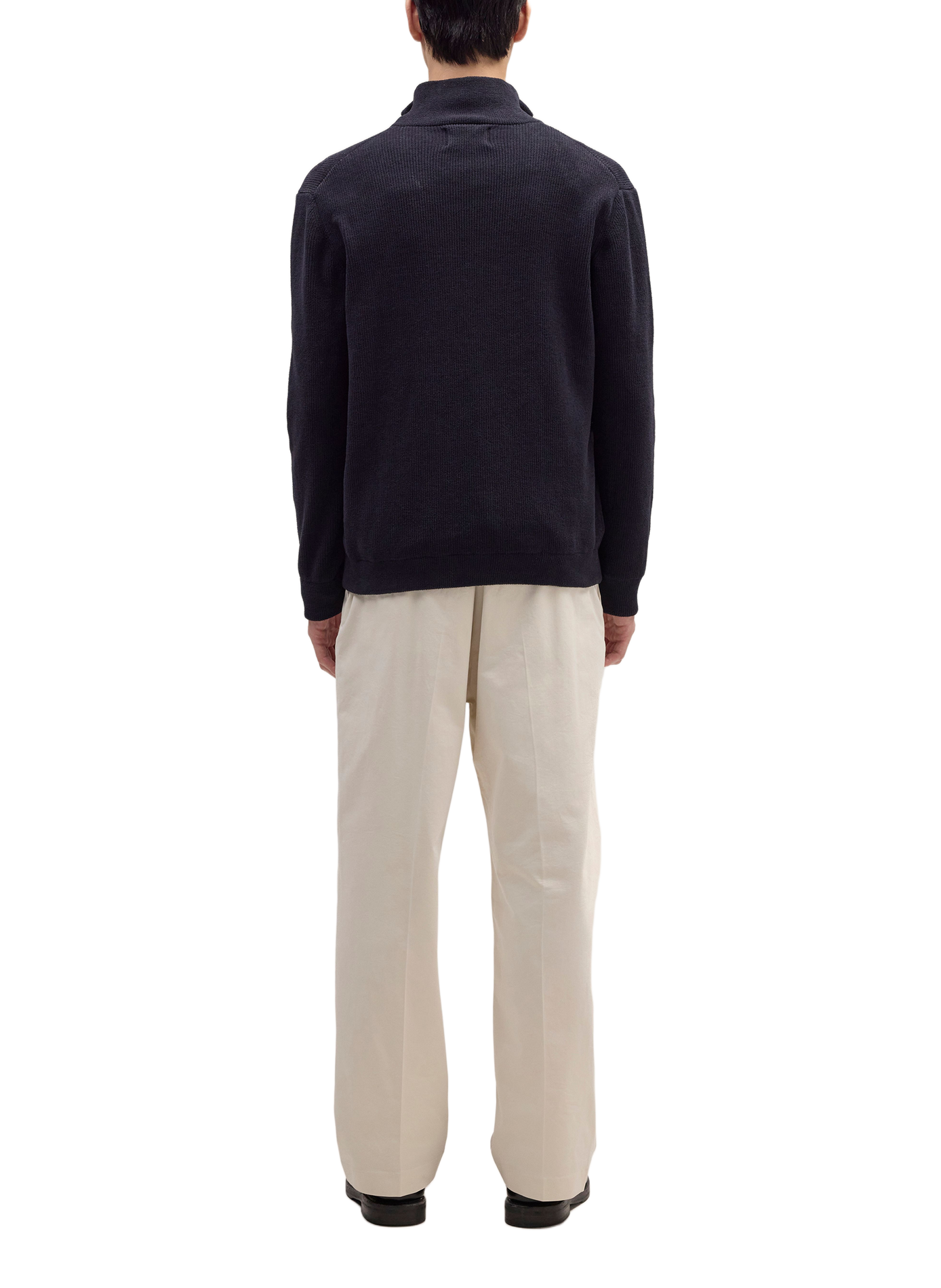 Pullover mit Stehkragen und Reißverschluss in Uni-Farbe NN.07 Blau