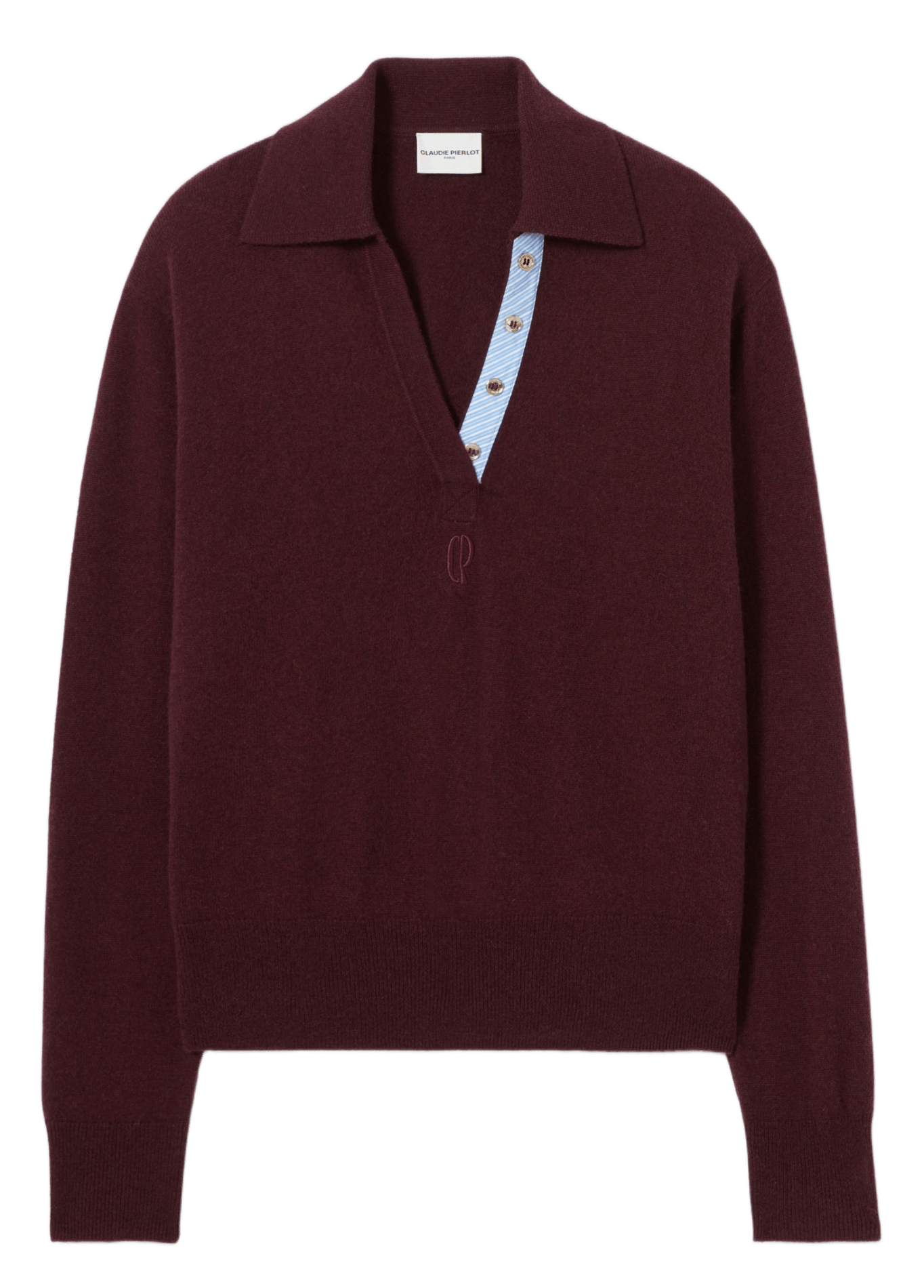 Pull droit en laine et cachemire CLAUDIE PIERLOT Violet