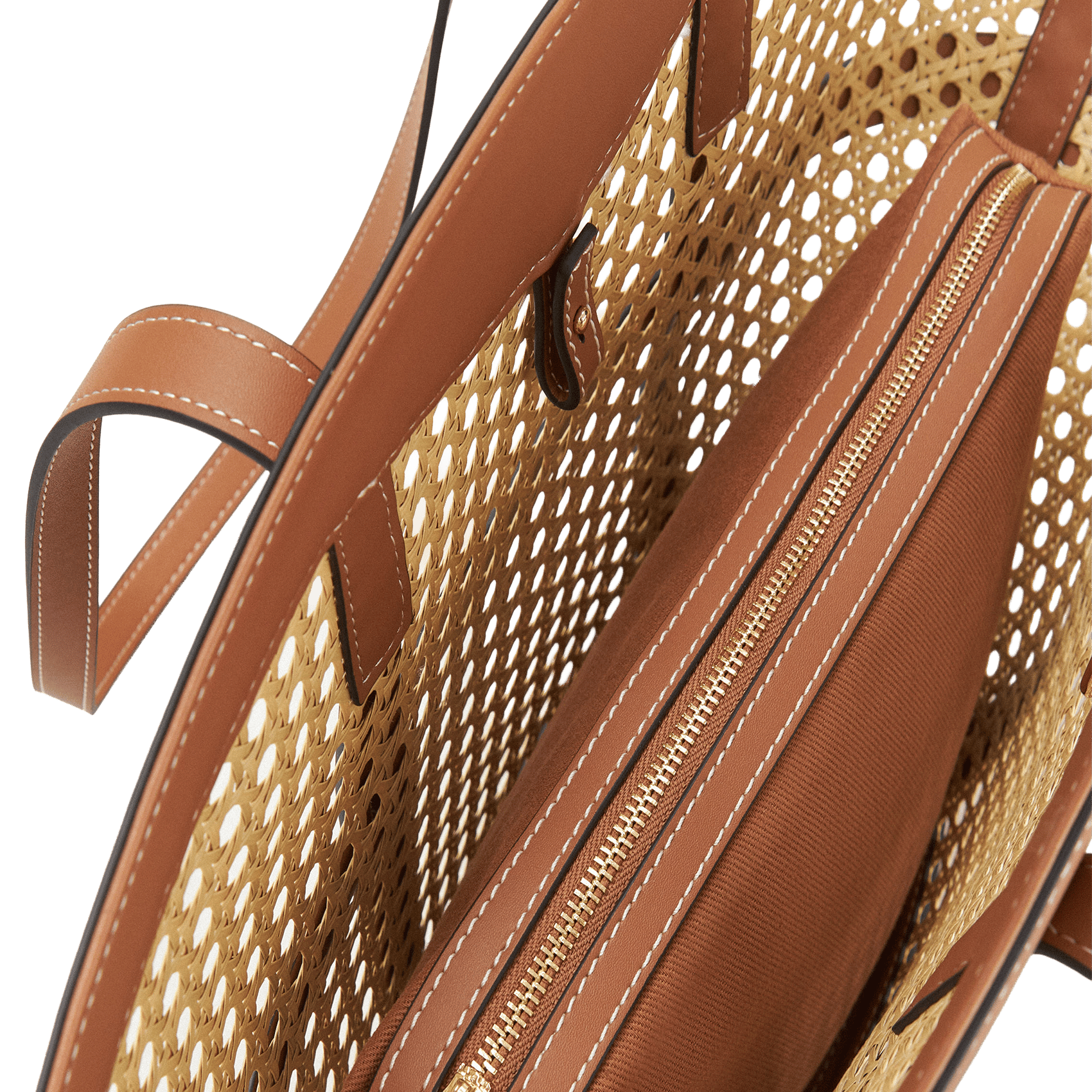 Sac cabas en cuir mélangé siop SIMORRA Marron