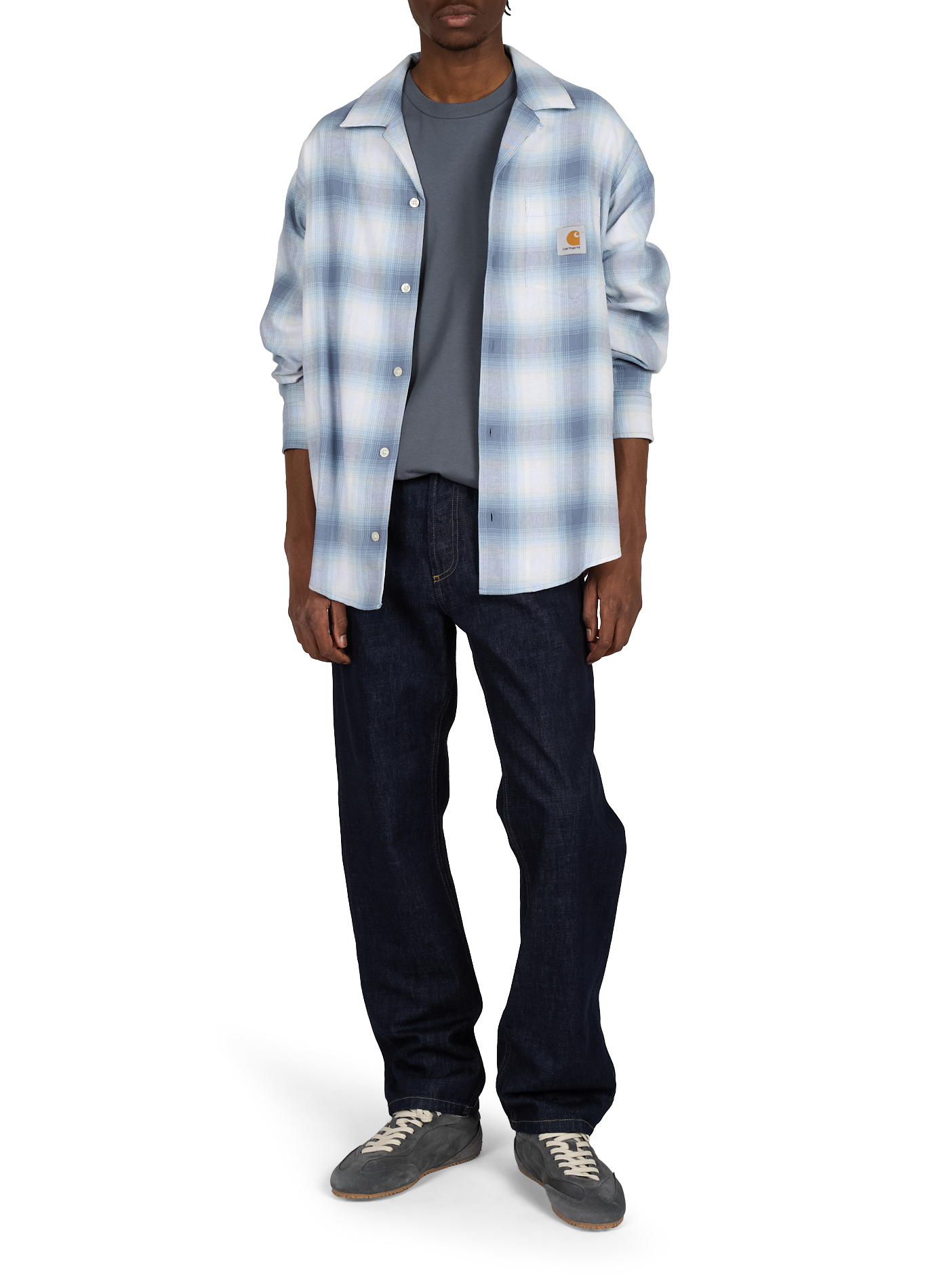 Tyers checkered cotton shirt CARHARTT WIP Blue