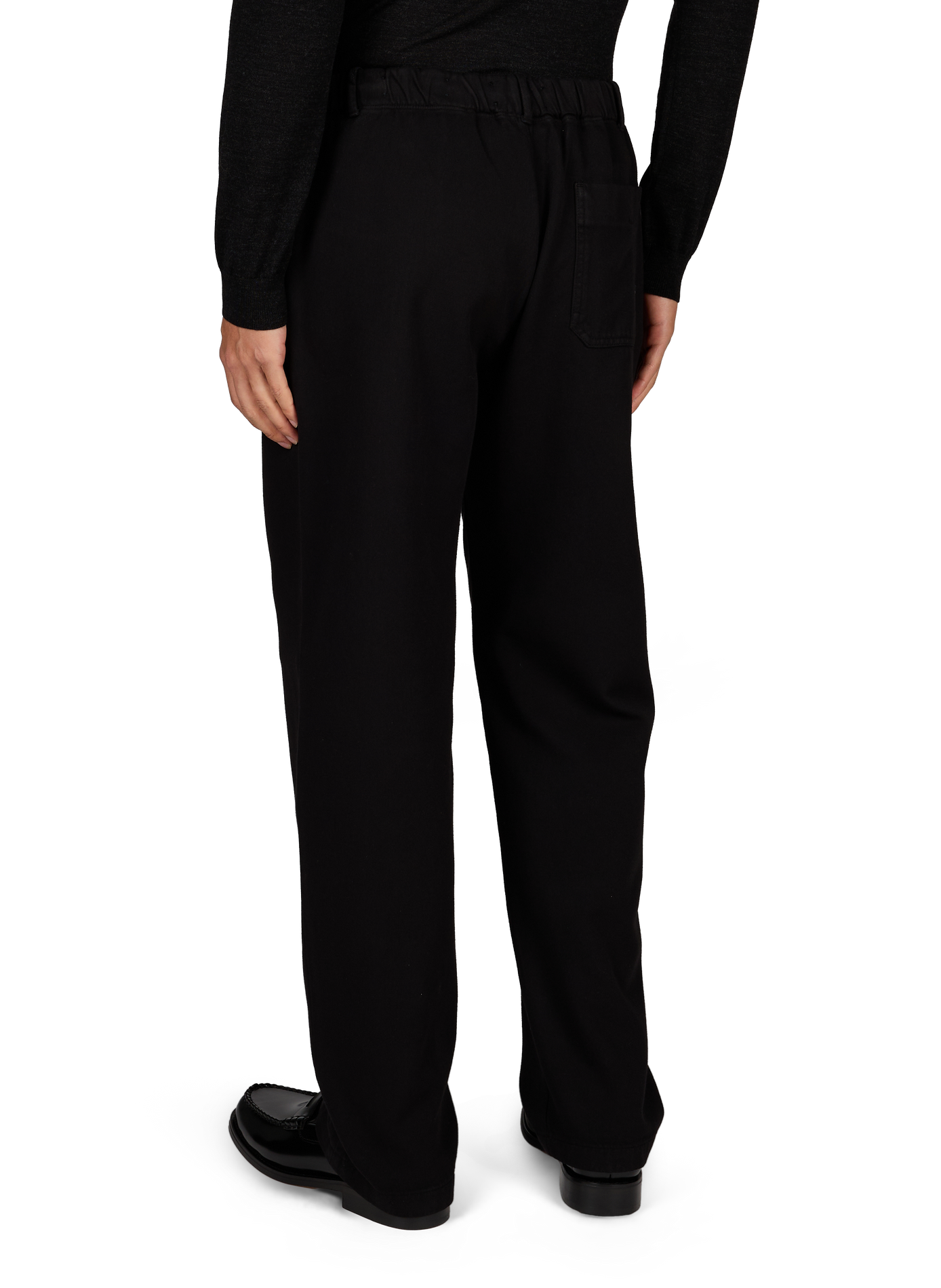Wide-leg cotton-blend trousers CLOSED Black