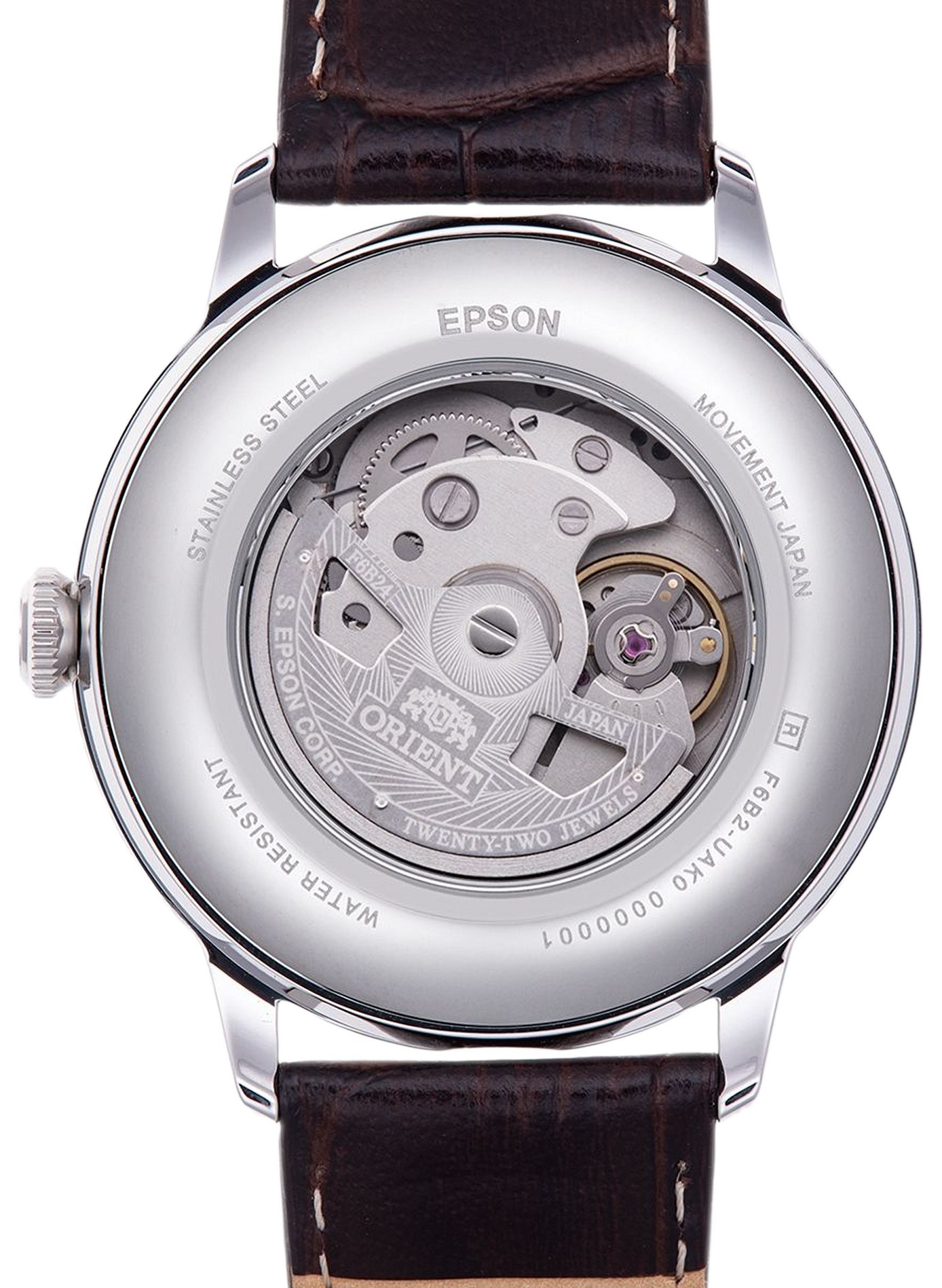 Automatische Uhr Sonne & Mond aus Leder ORIENT Beige
