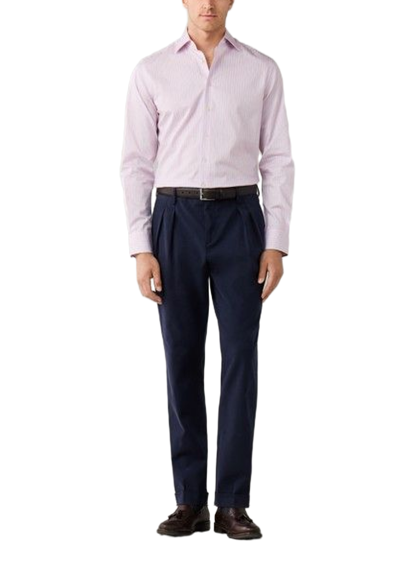 Gerade geschnittenes Hemd mit klassischem Streifenmuster aus Baumwolle HACKETT Rosa