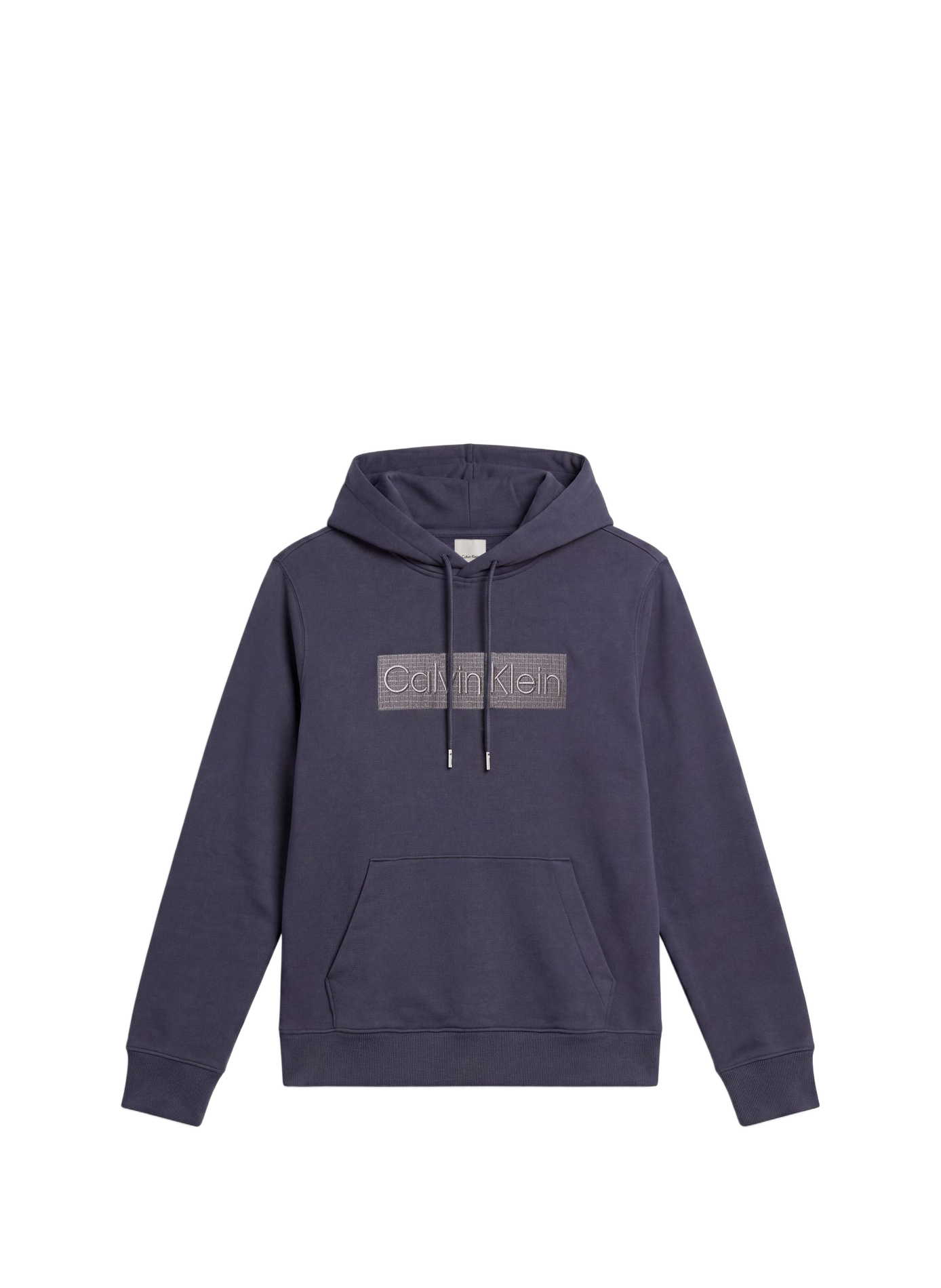 Straight logo sweatshirt in blended cotton. CALVIN KLEIN Blue