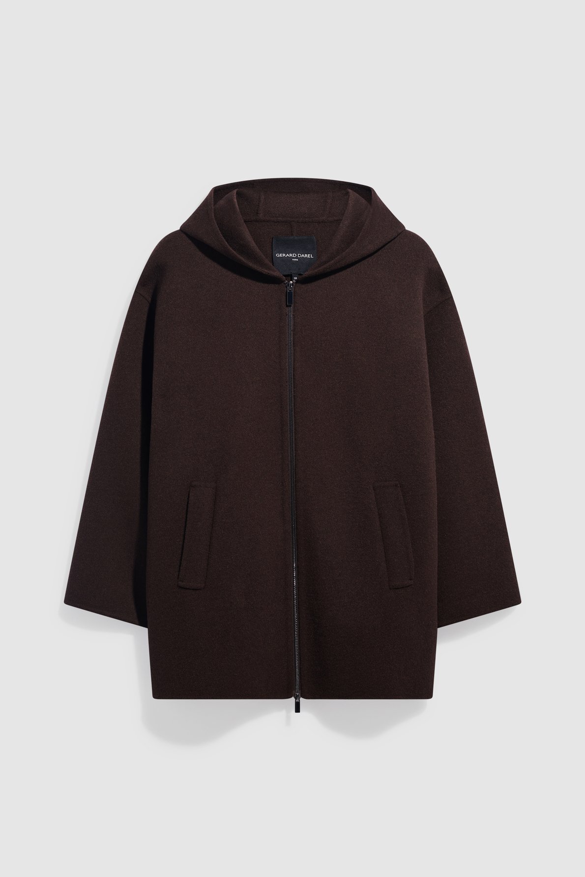 Manteau à capuche en laine double face - alva GERARD DAREL Marron