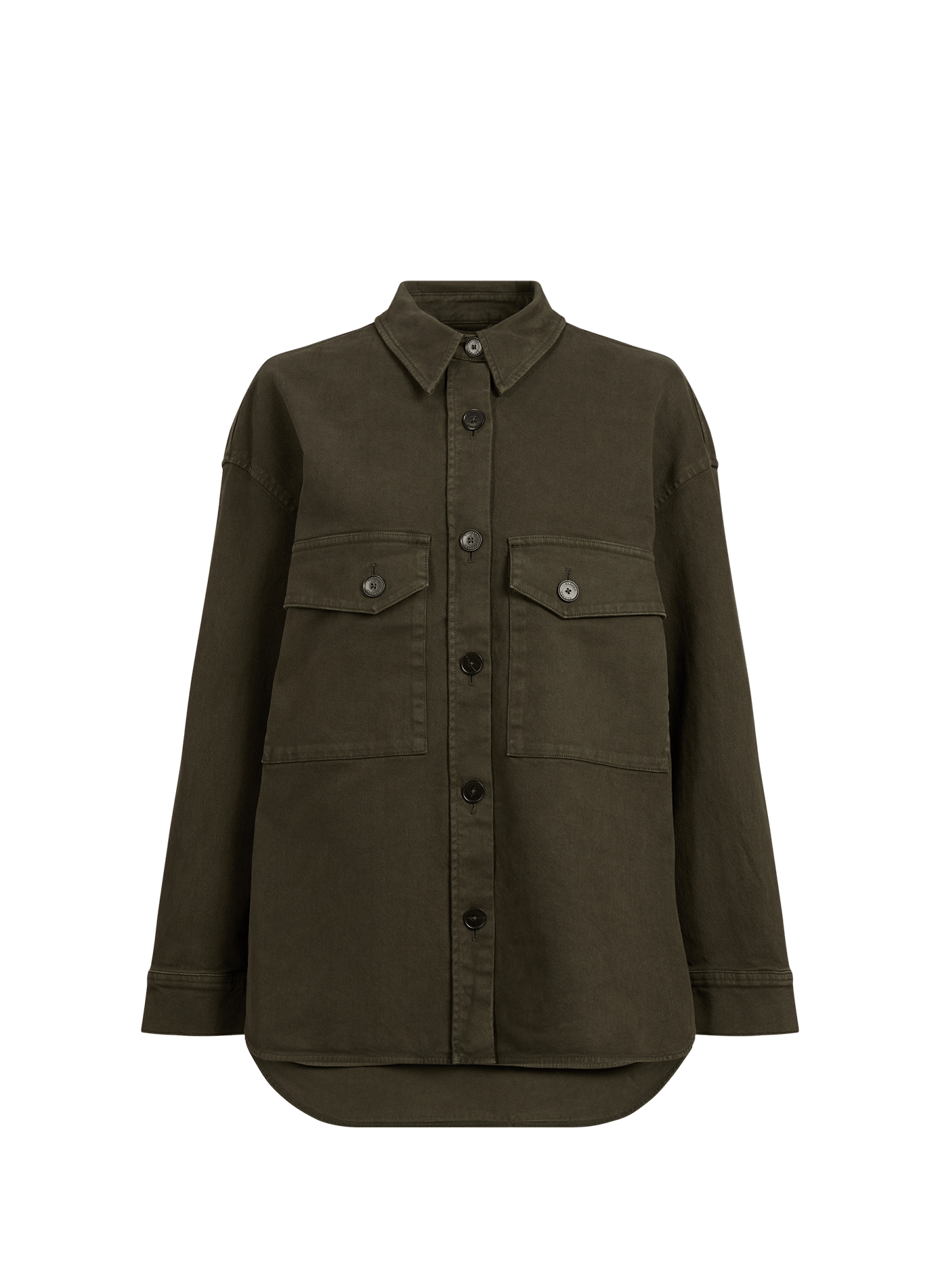 Oversized tailored cotton jacket CLOSED Green