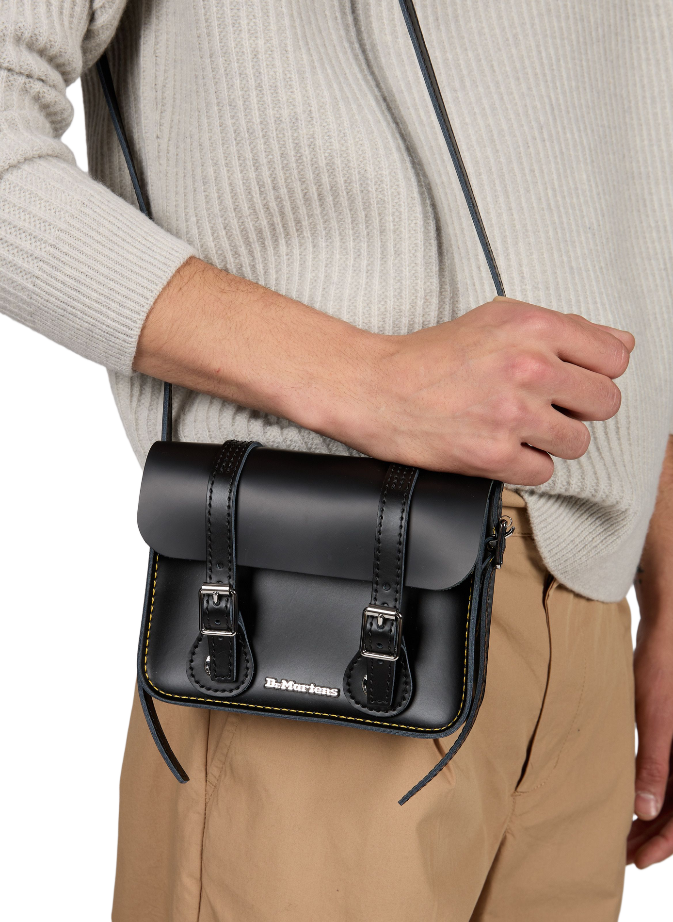 Tas 7" leren aktetas zwart Kiev DR. MARTENS Zwart