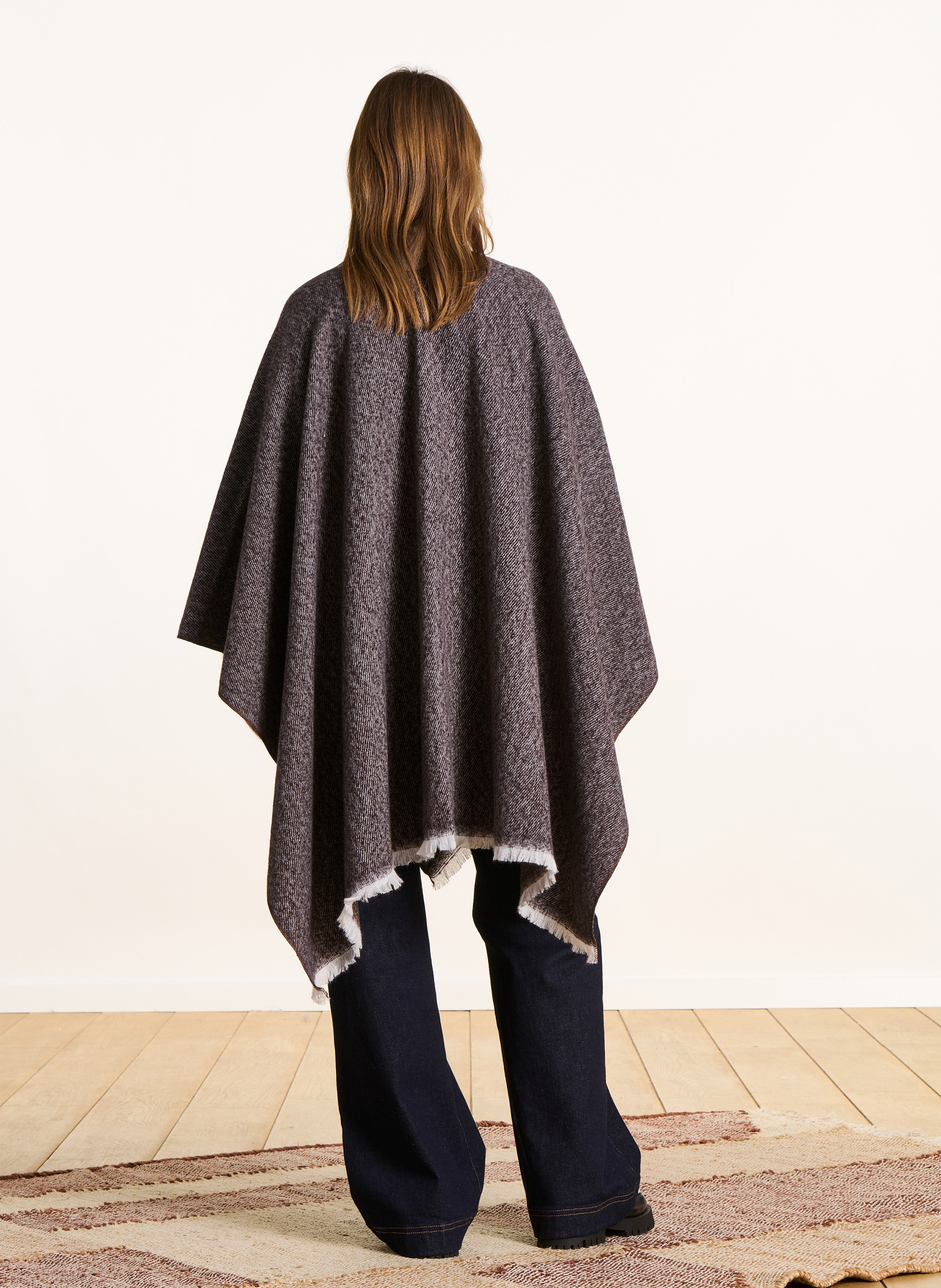 Oversized poncho LA FEE MARABOUTEE Bruin