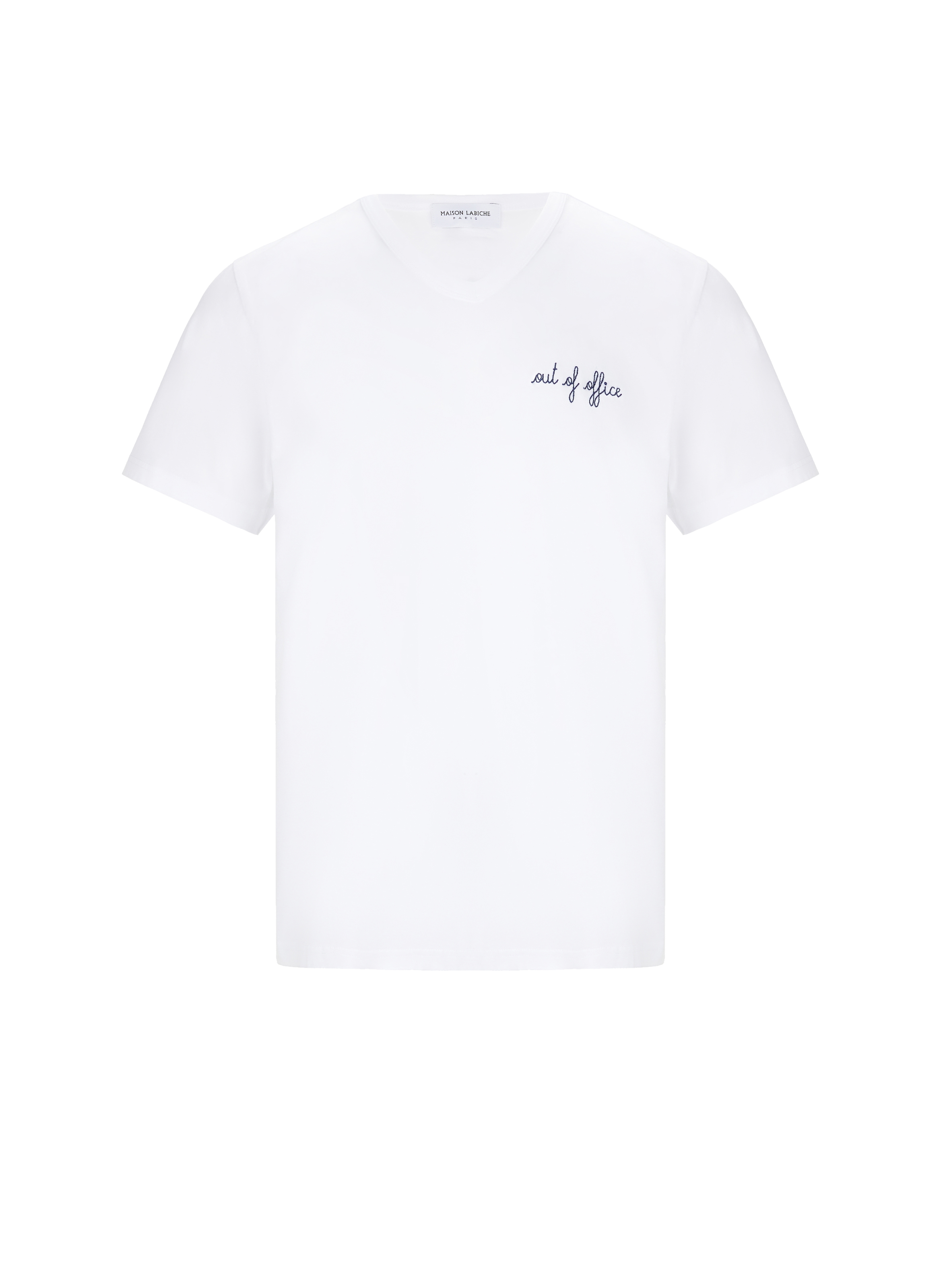 Le T-shirt Aboukir broderie out of office en coton organique