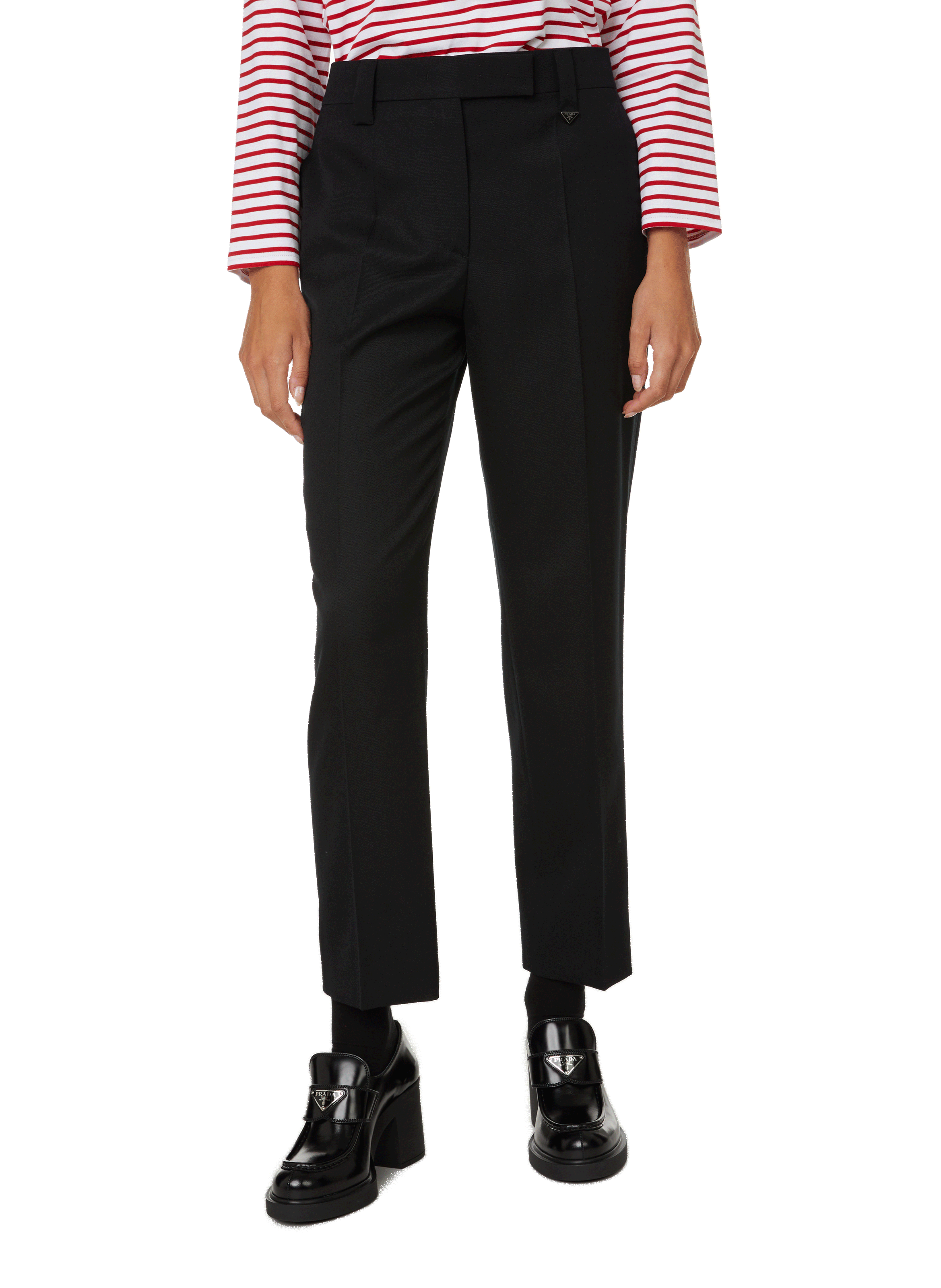 Wool trousers PRADA Black