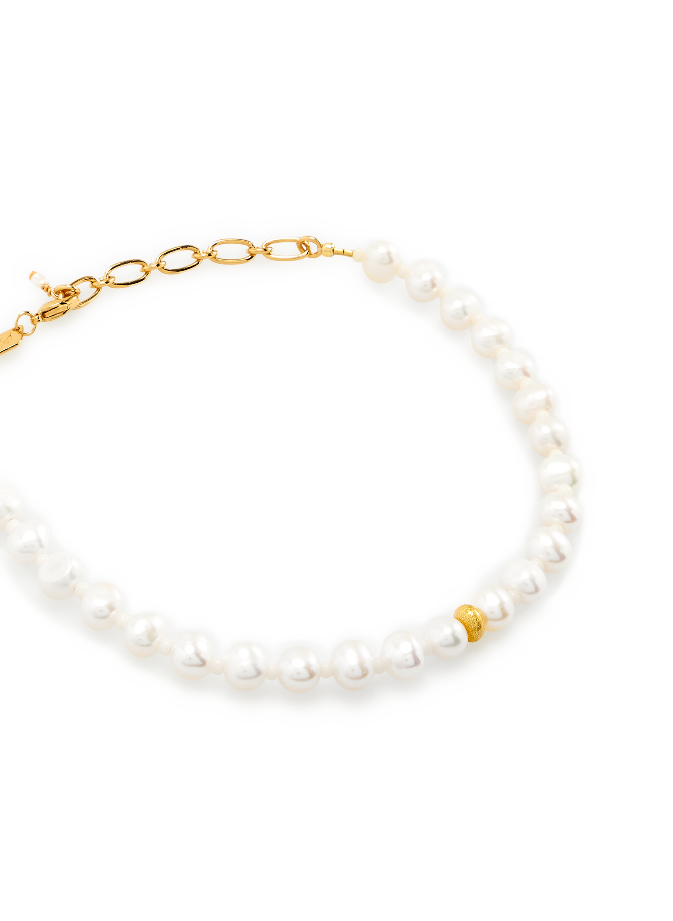 Anklet with pearls ANNI LU Golden
