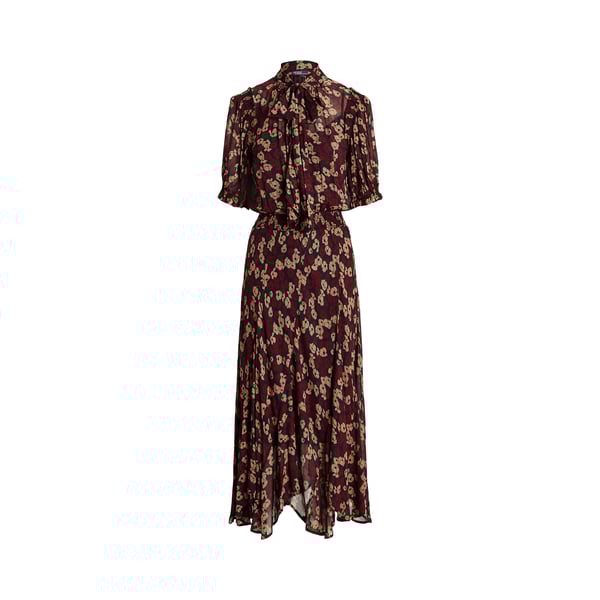 Robe longue fleurie en viscose