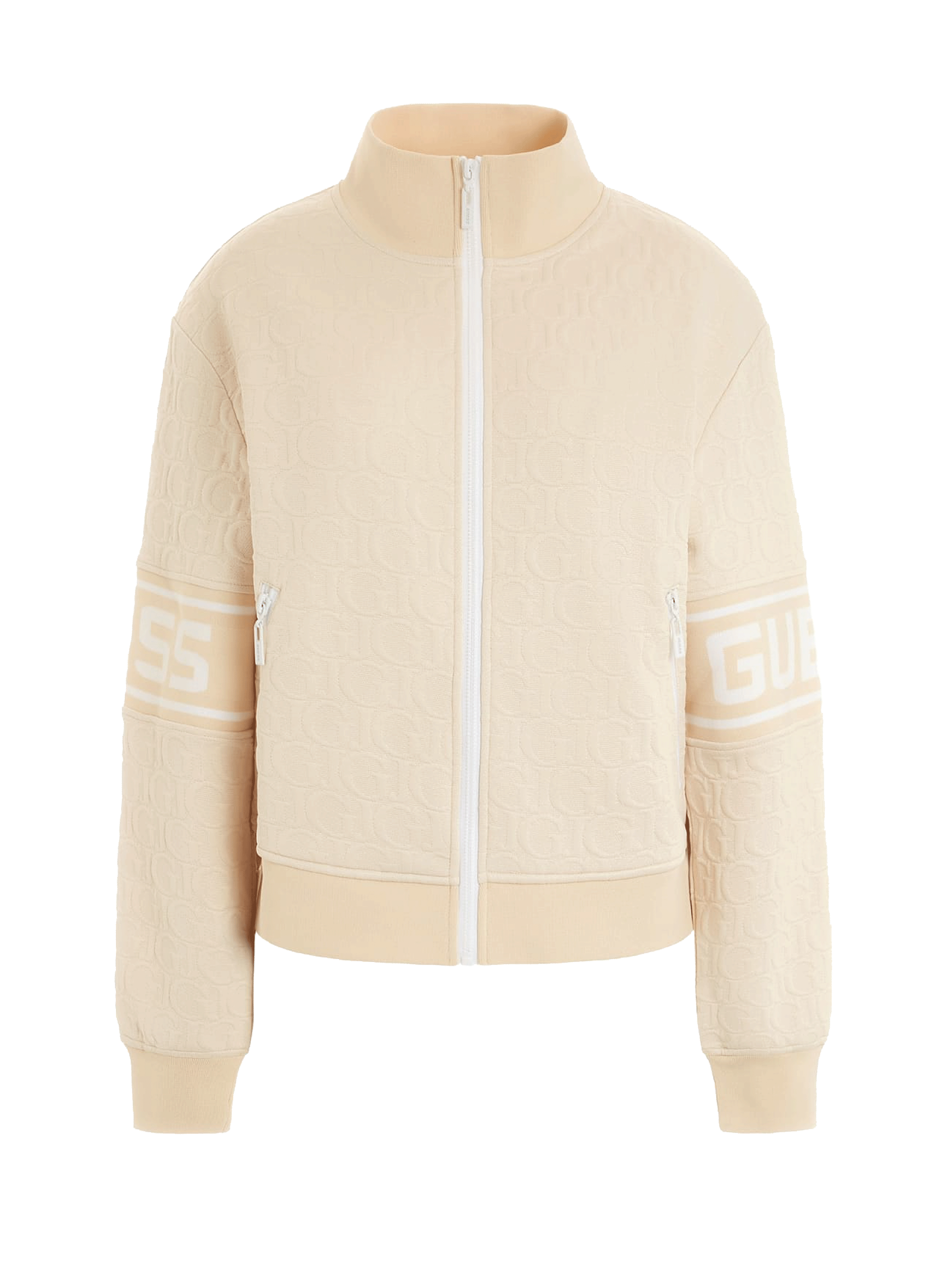 Sweat zippé à imprimé monogramme