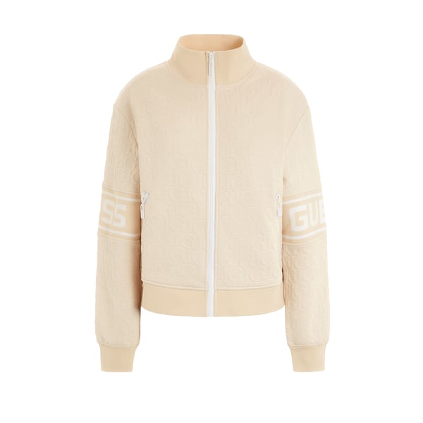 Sweat zippé à imprimé monogramme