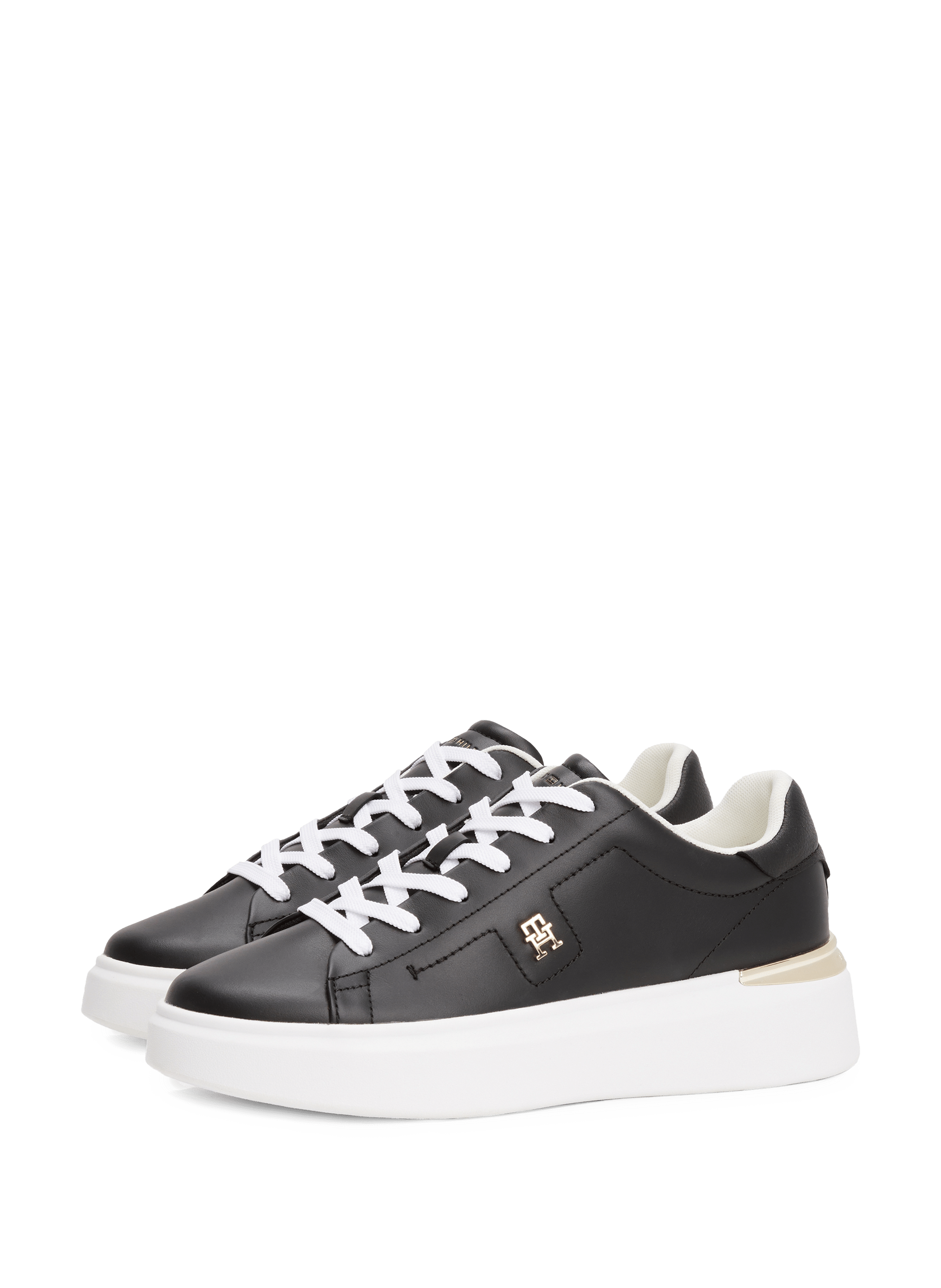 Baskets basses en cuir  TOMMY HILFIGER Noir