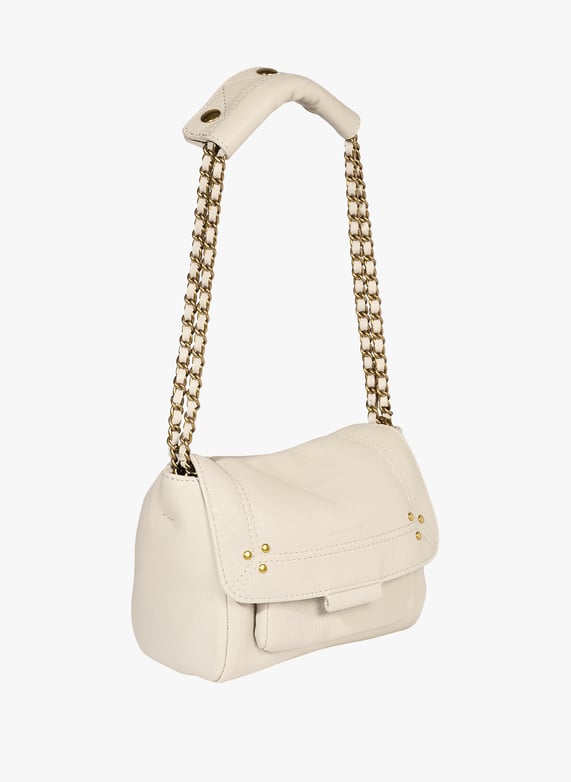 Sac à bandoulière Lulu S en cuir | Beige by JÉRÔME DREYFUSS Sac à bandoulière Lulu S en cuir Beige