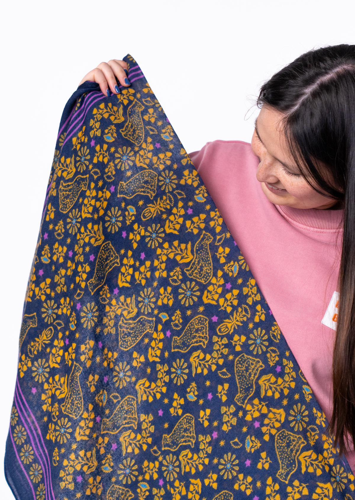 Foulard en laine constance BILLYBELT Bleu