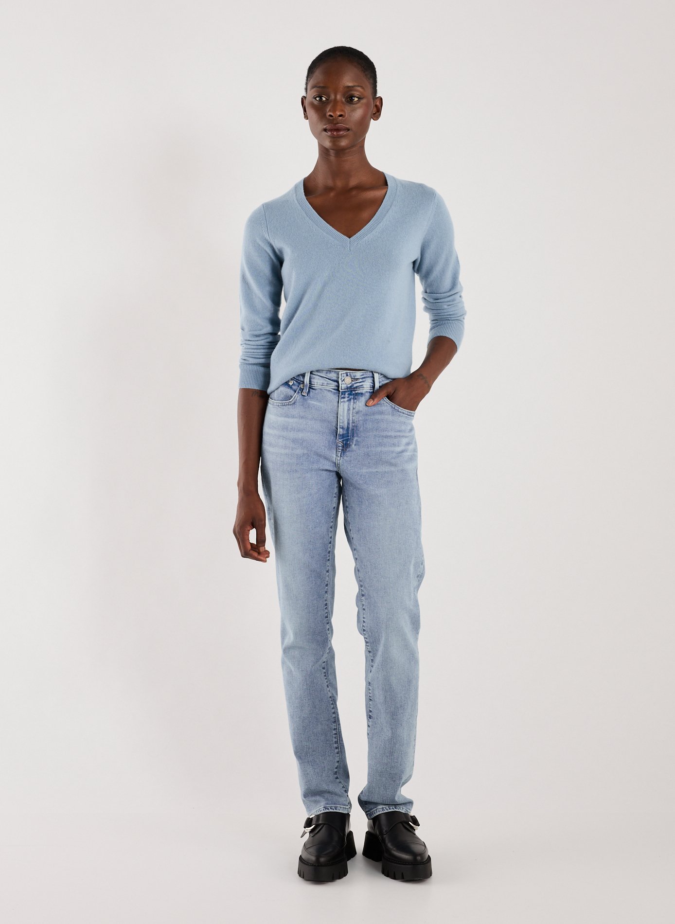  Cashmere jumper AU PRINTEMPS PARIS Blue