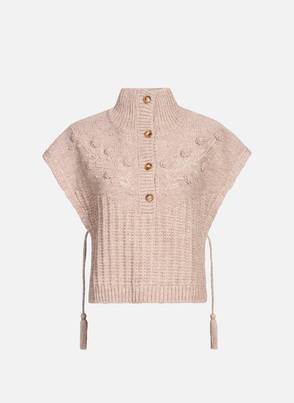 Gilet sans manches en maille Beige by LOUISE MISHA LOUISE MISHA Gilet sans manches en maille Beige