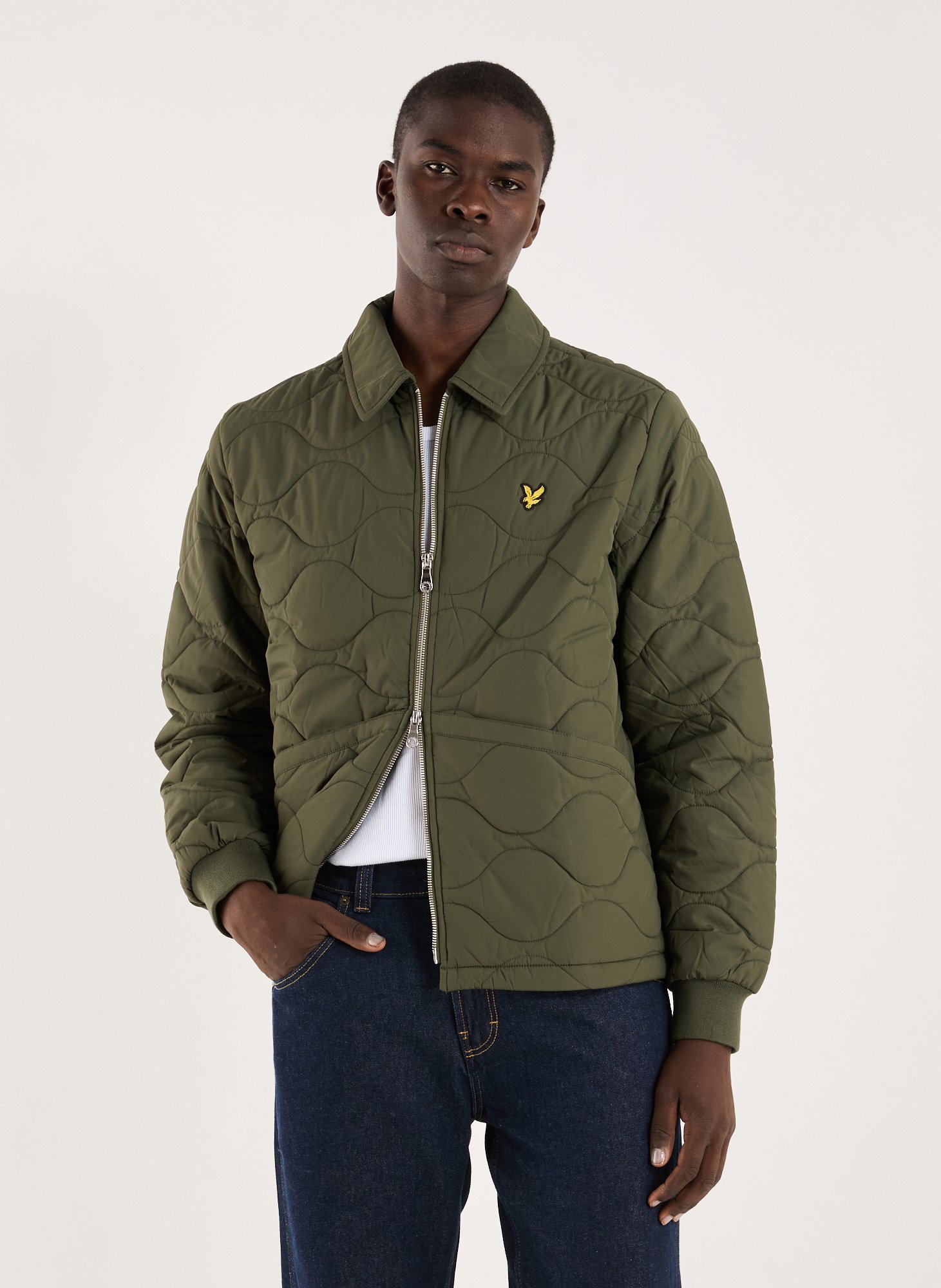 LYLE & SCOTT Blouson droit col classique Gris