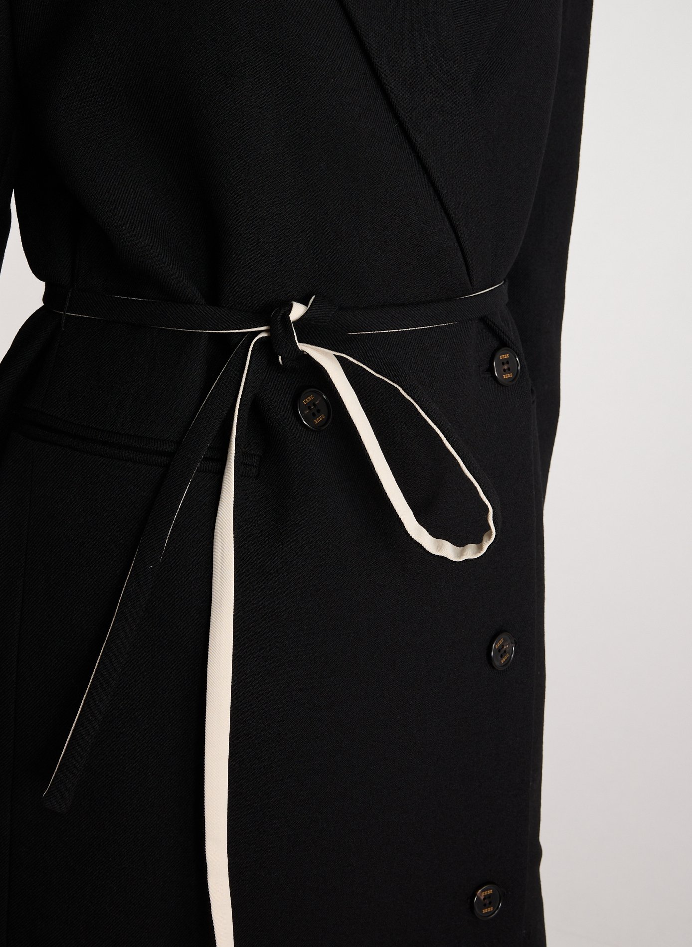 Single-breasted wool Coat EENK Black