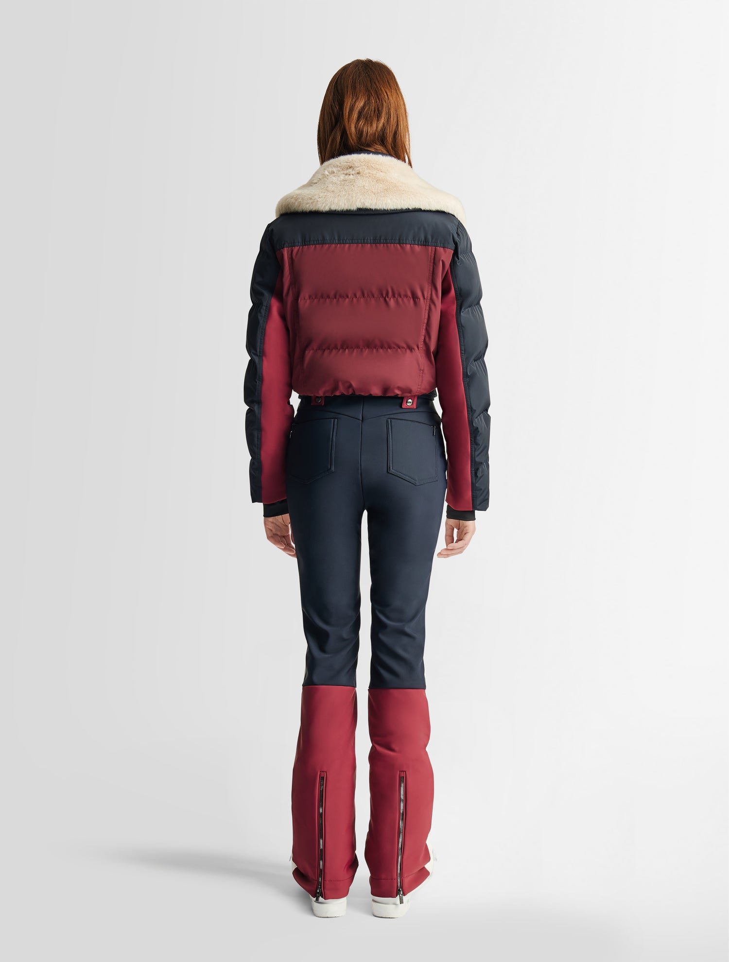 Combinaison de ski karei col tailleur coupe ajusté FUSALP Rouge