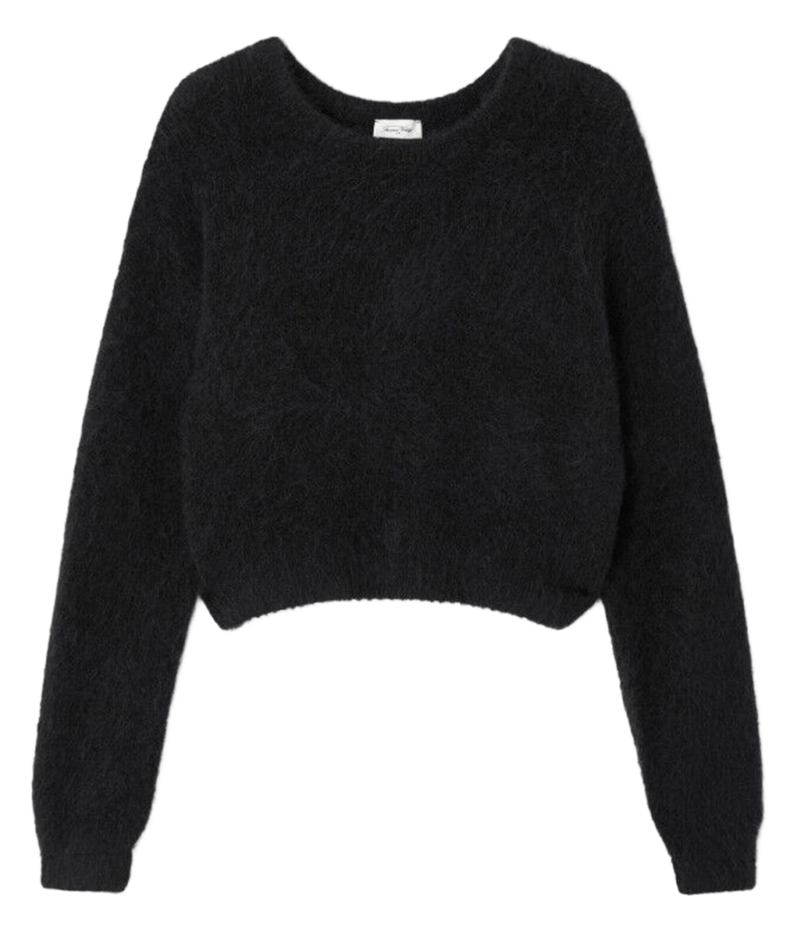 Pull oversize col rond en laine mélangée niby AMERICAN VINTAGE Noir