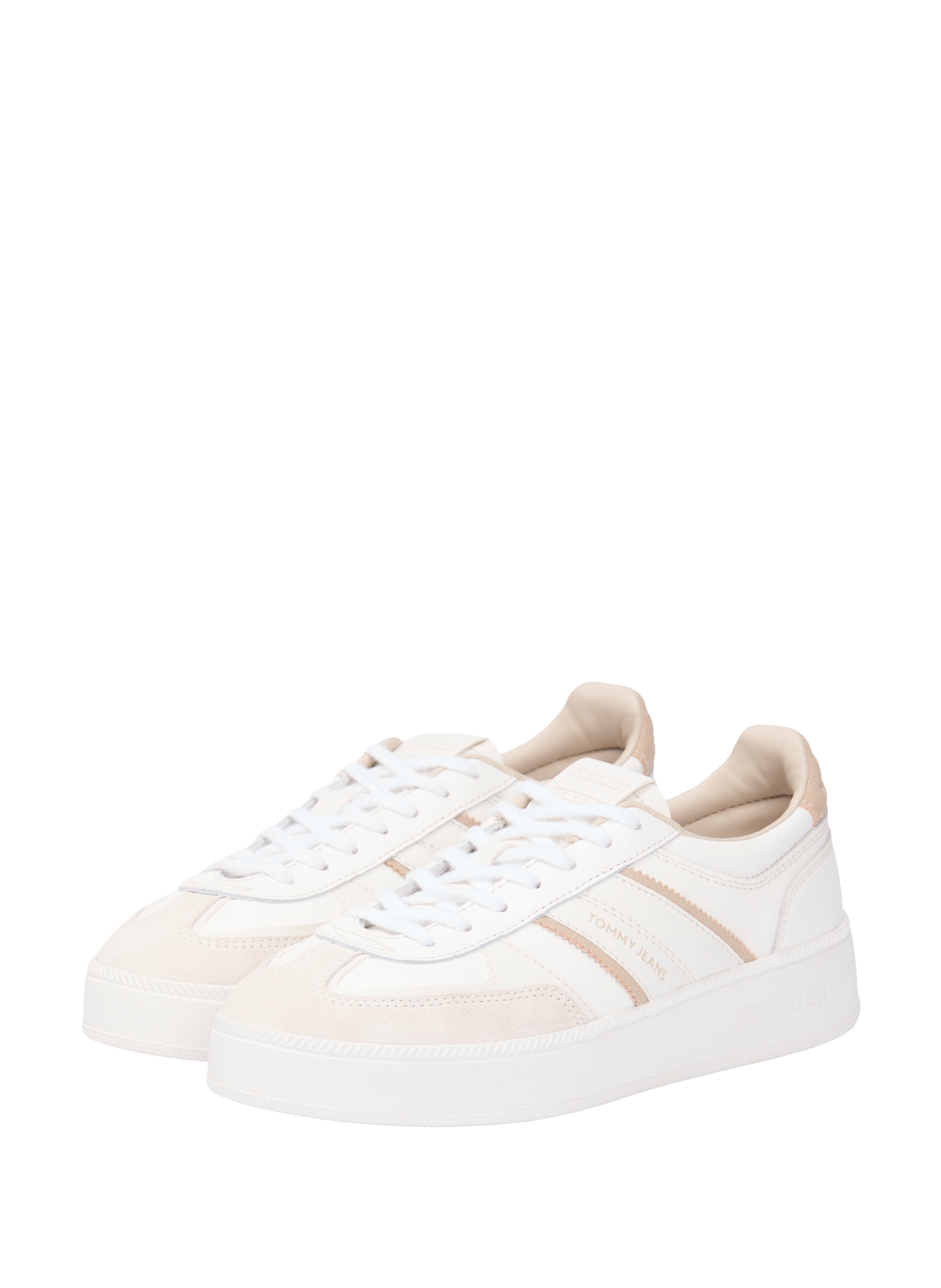 Lace-up leather sneaker TOMMY HILFIGER Beige