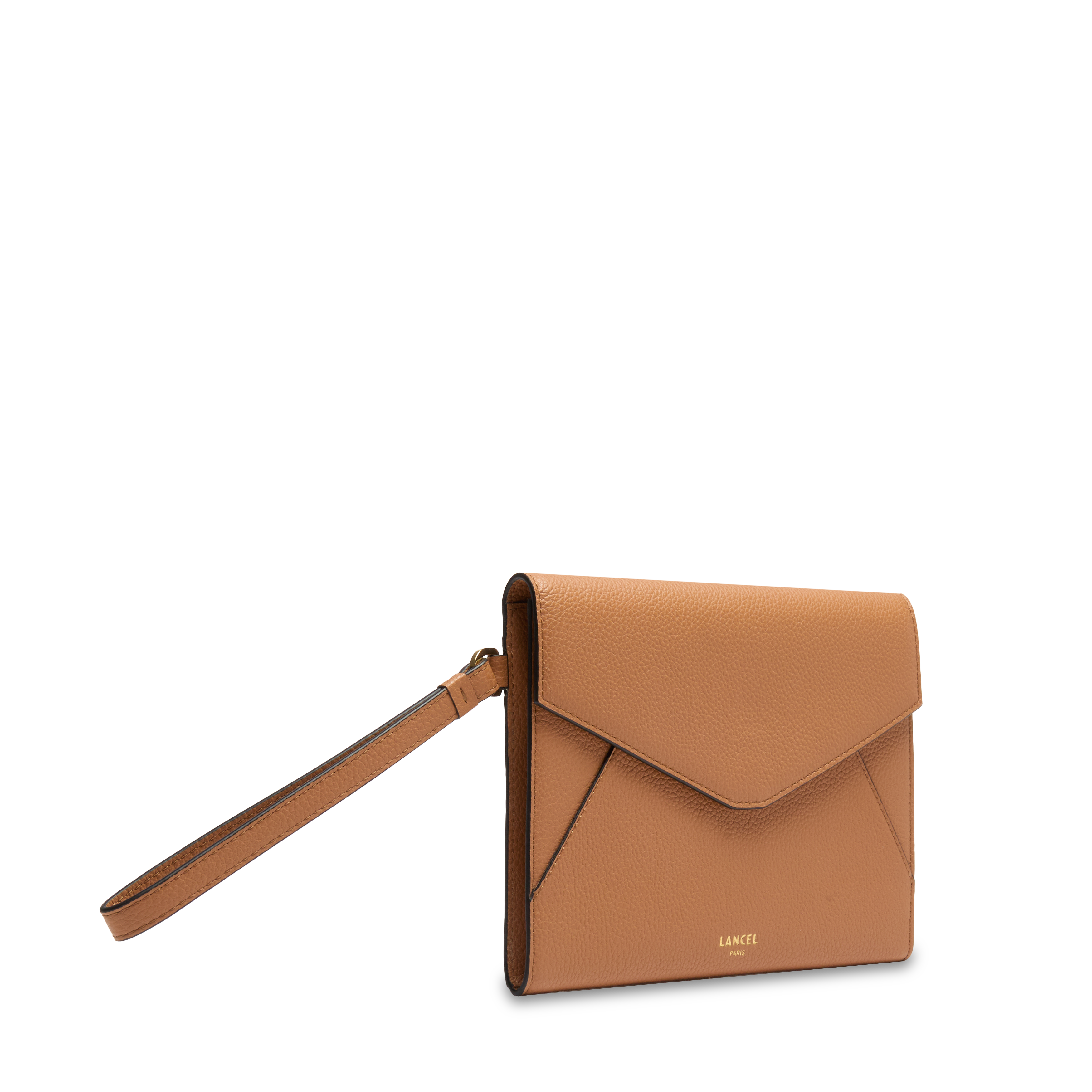 Pochette rabat m enveloppe de lancel en cuir LANCEL Marron