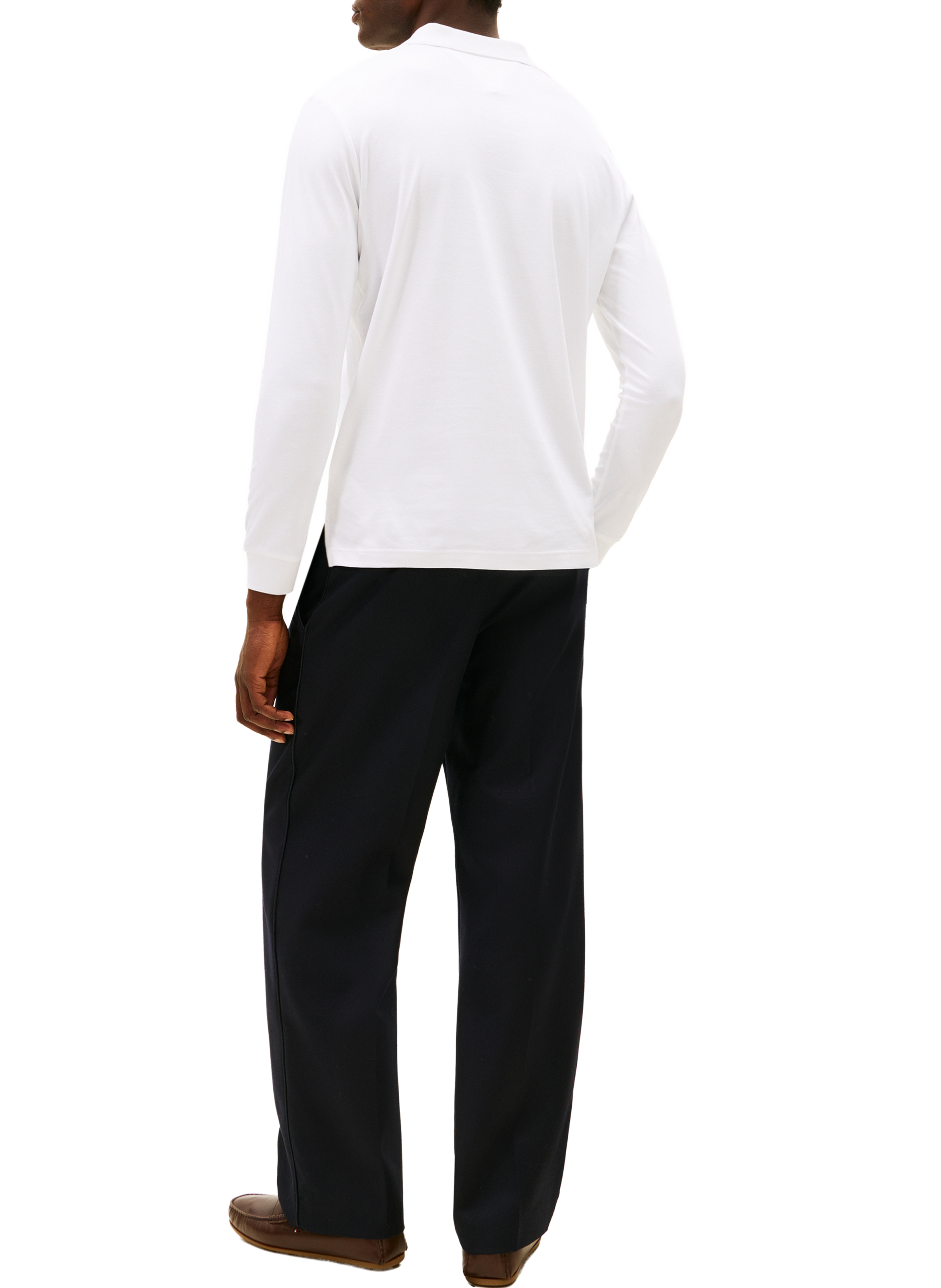 Long sleeve polo shirt TOMMY HILFIGER White