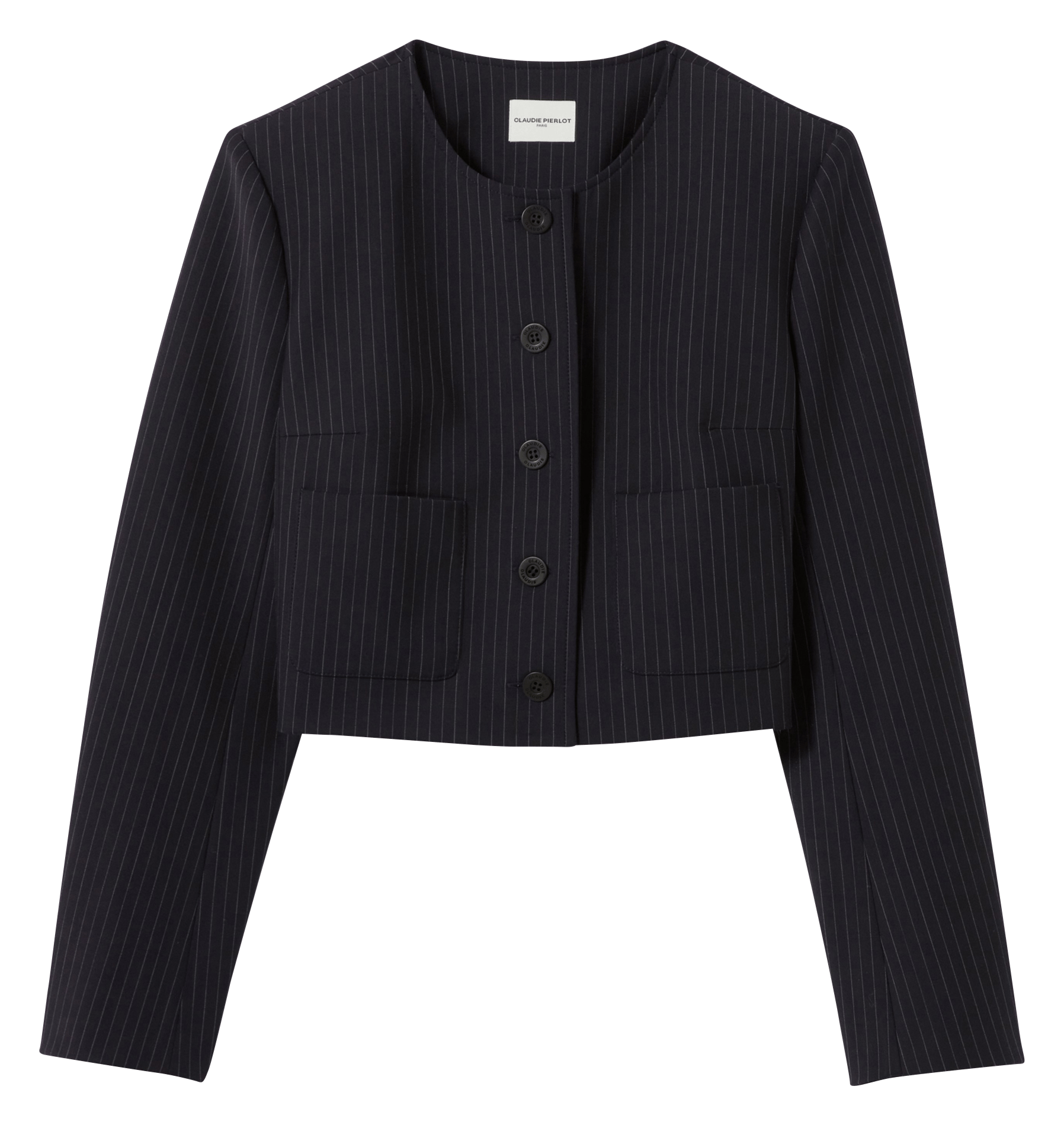 Veste droite courte en laine mélangée CLAUDIE PIERLOT Multicolore