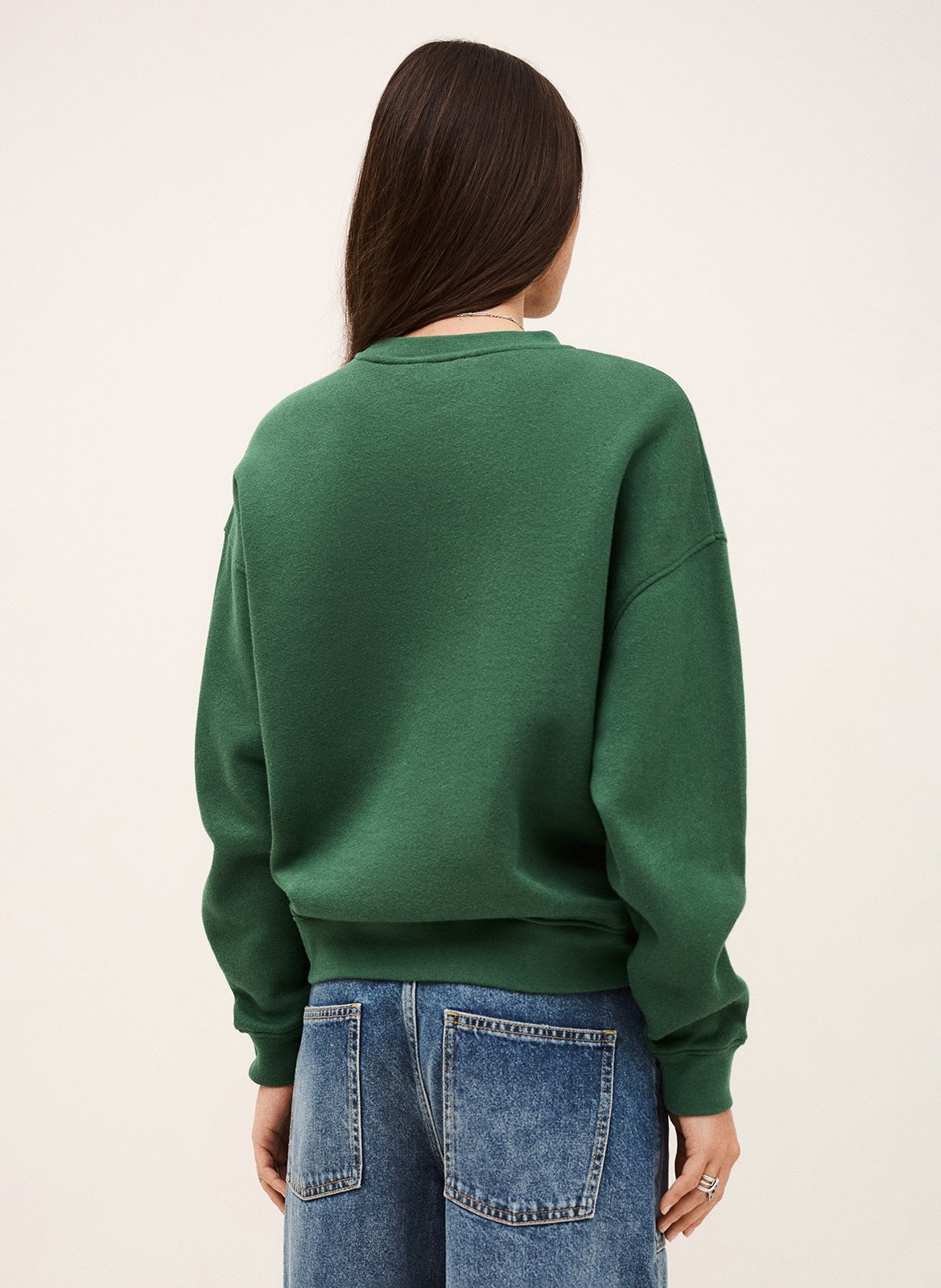 Sweat ample sérigraphié en coton mélangé fenja BA&SH Vert