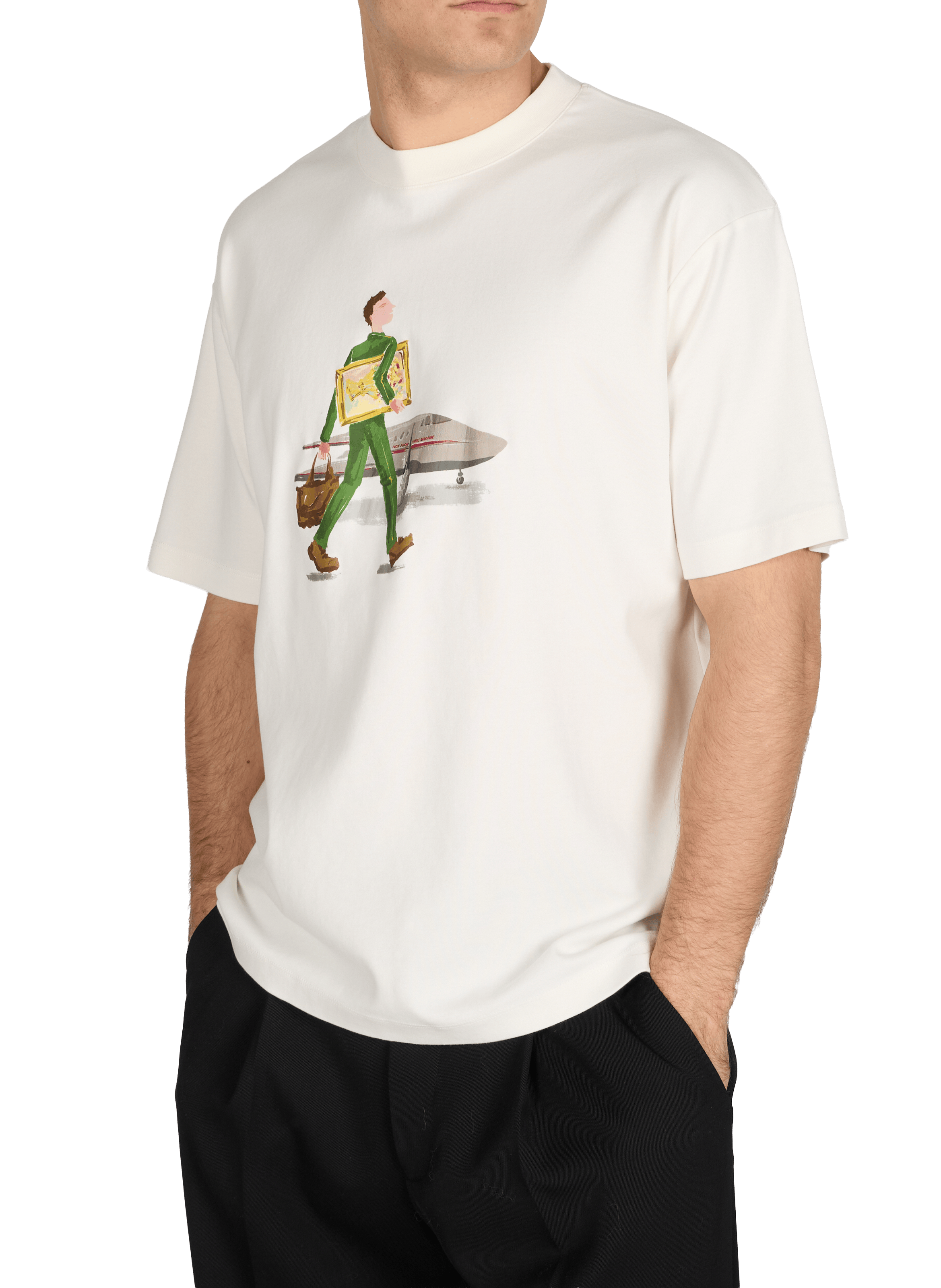 Cotton round-neck T-shirt DROLE DE MONSIEUR White