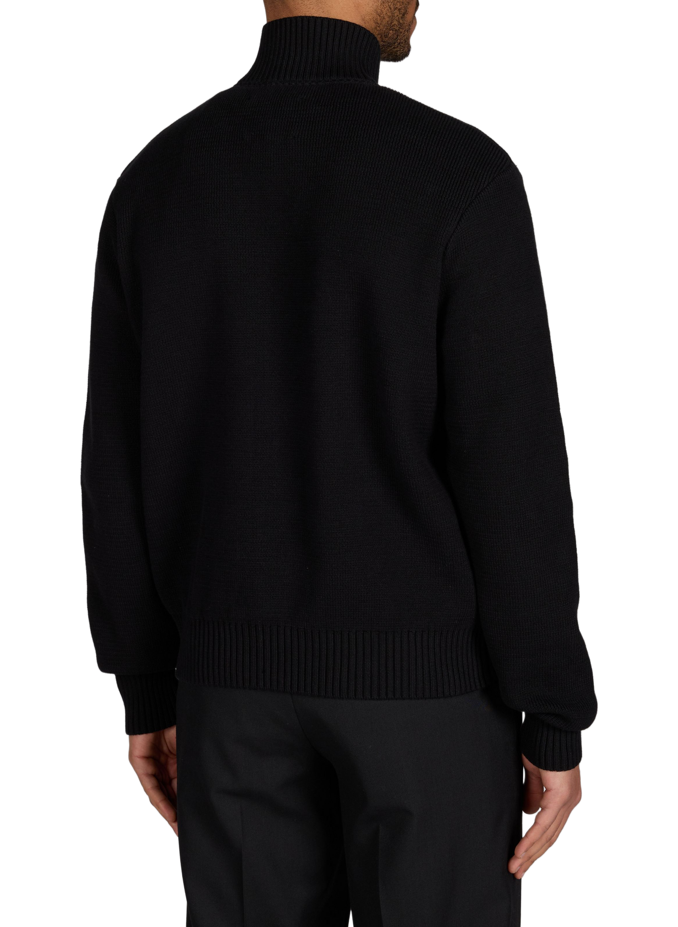 Zip-up high-neck cotton sweater ARTE ANTWERP Black