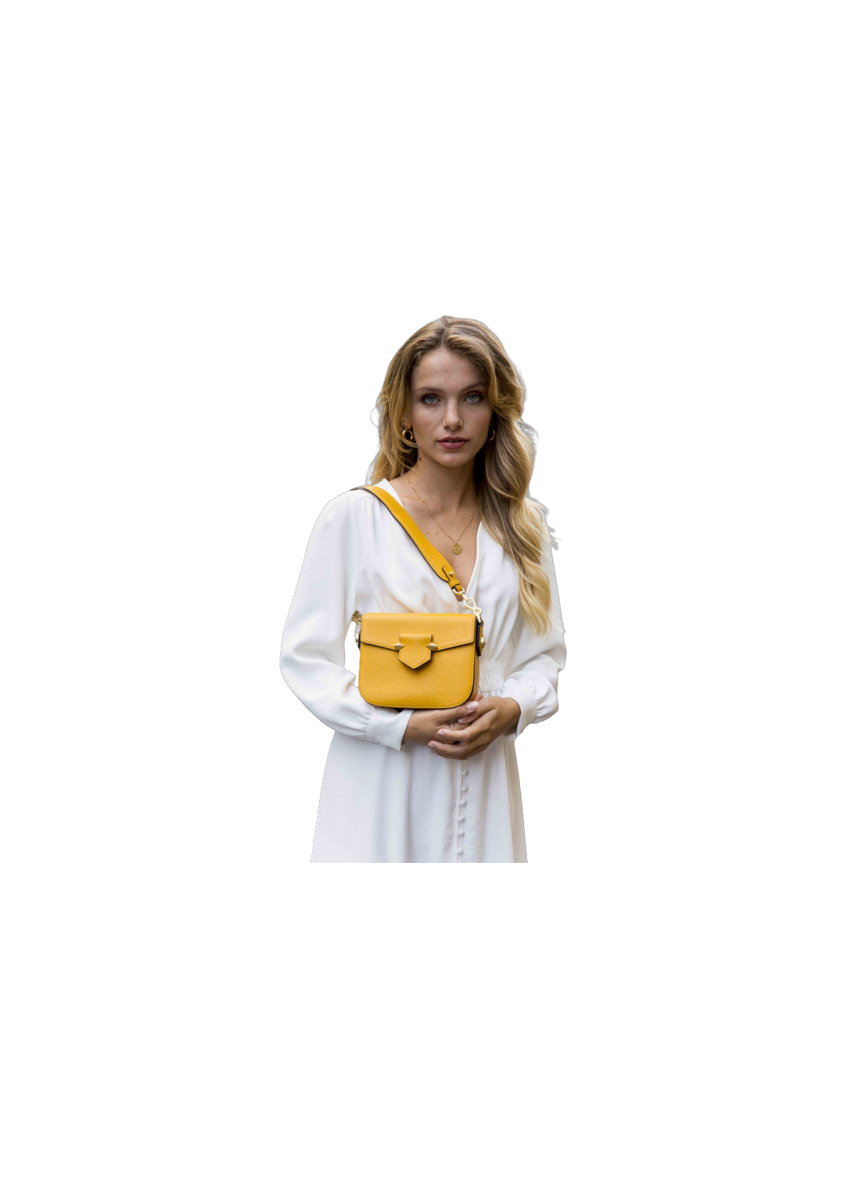 Sèvres | sac trotteur pm en cuir de vachette POURCHET Jaune